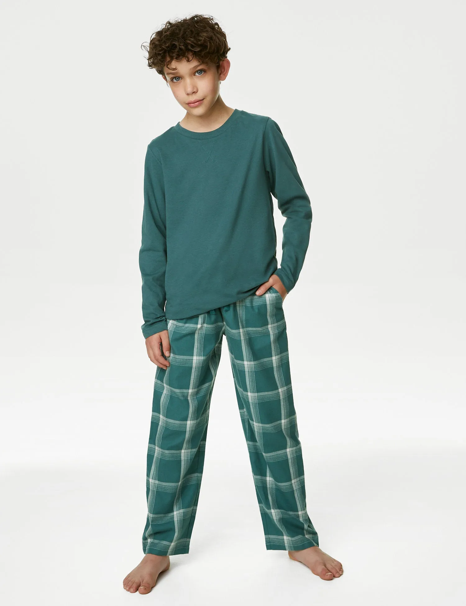 2pk Pure Cotton Checked Pyjama Sets