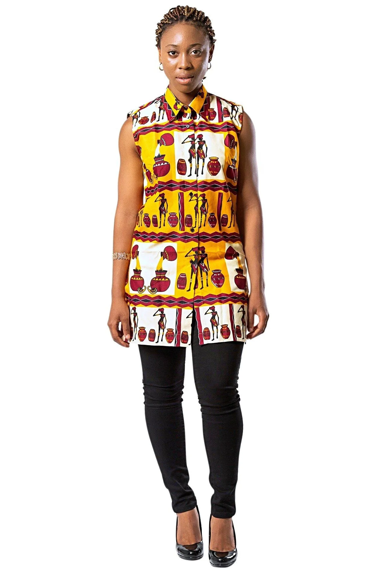 African Print Chike Women's Shirts