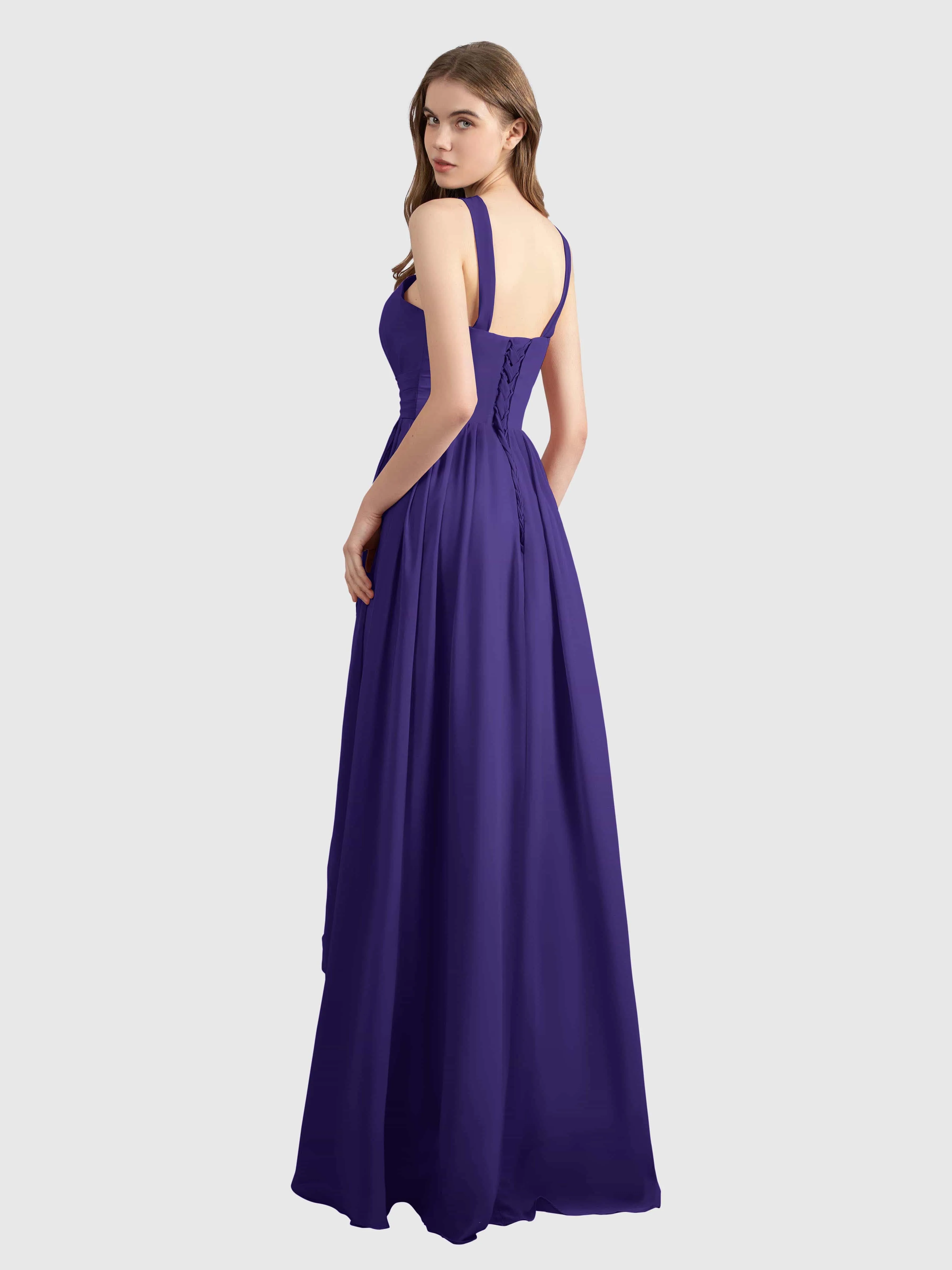 Avabelle Stylish Halter Sleeveless Bridesmaid Dresses