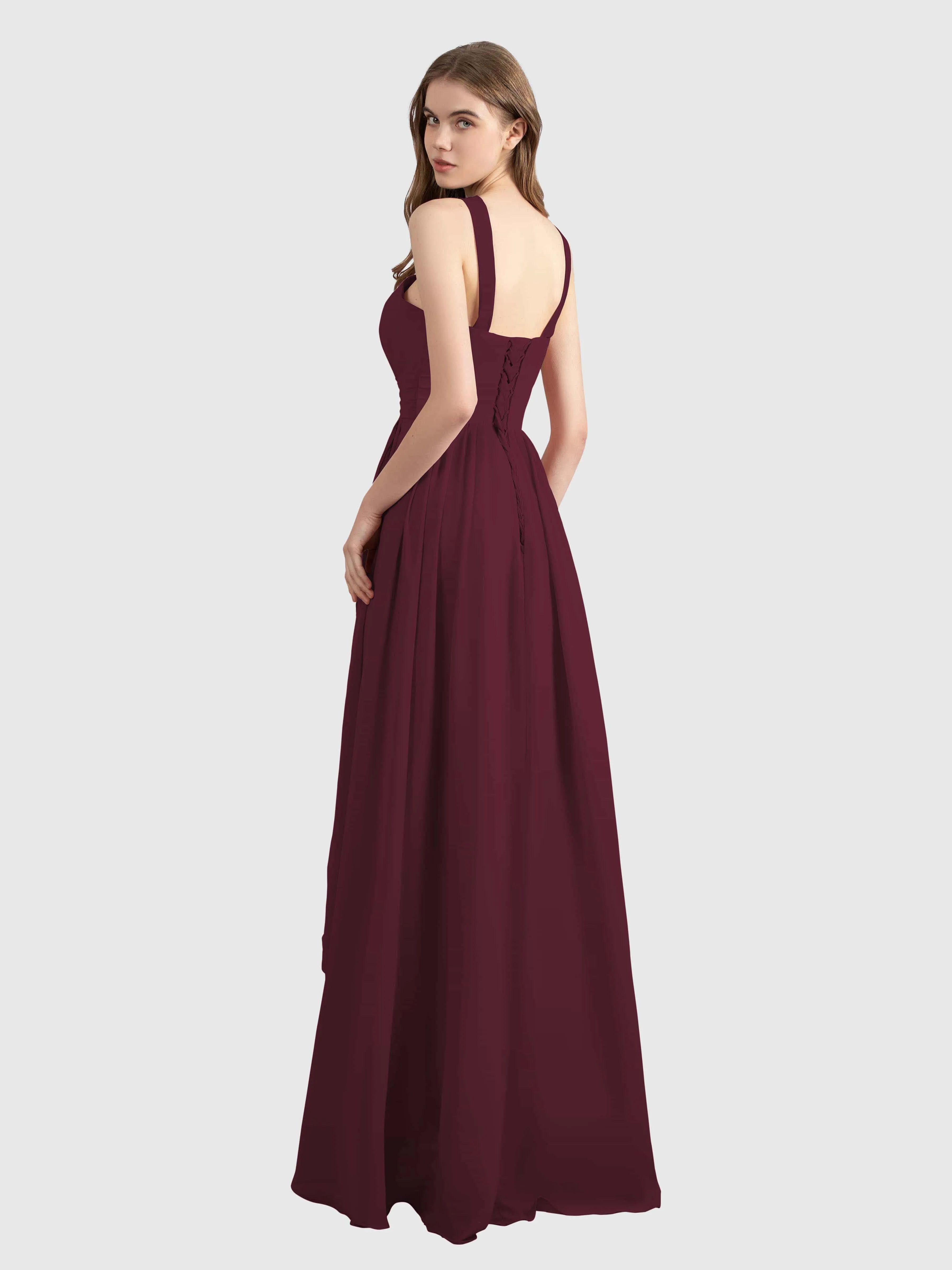 Avabelle Stylish Halter Sleeveless Bridesmaid Dresses