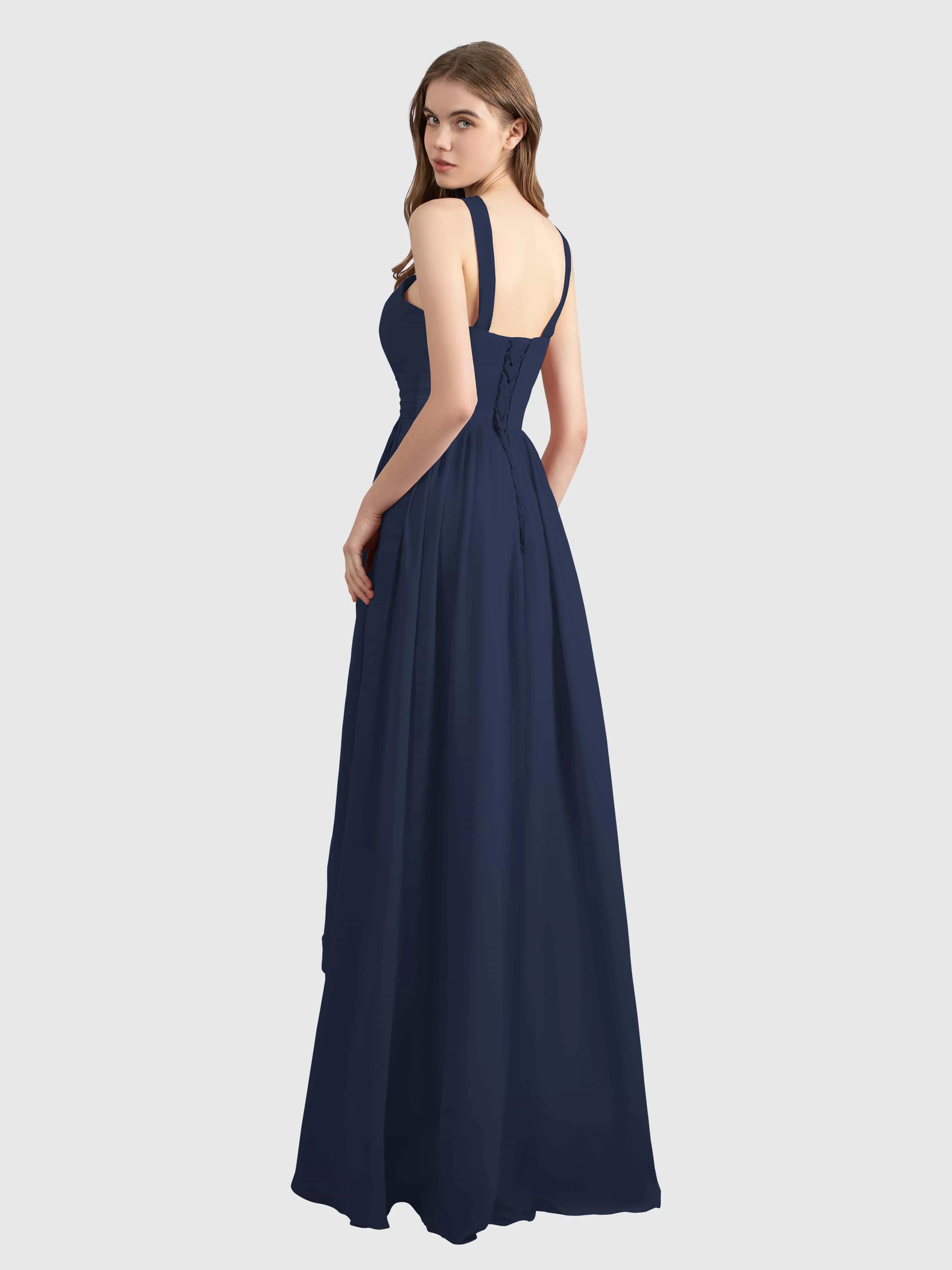 Avabelle Stylish Halter Sleeveless Bridesmaid Dresses