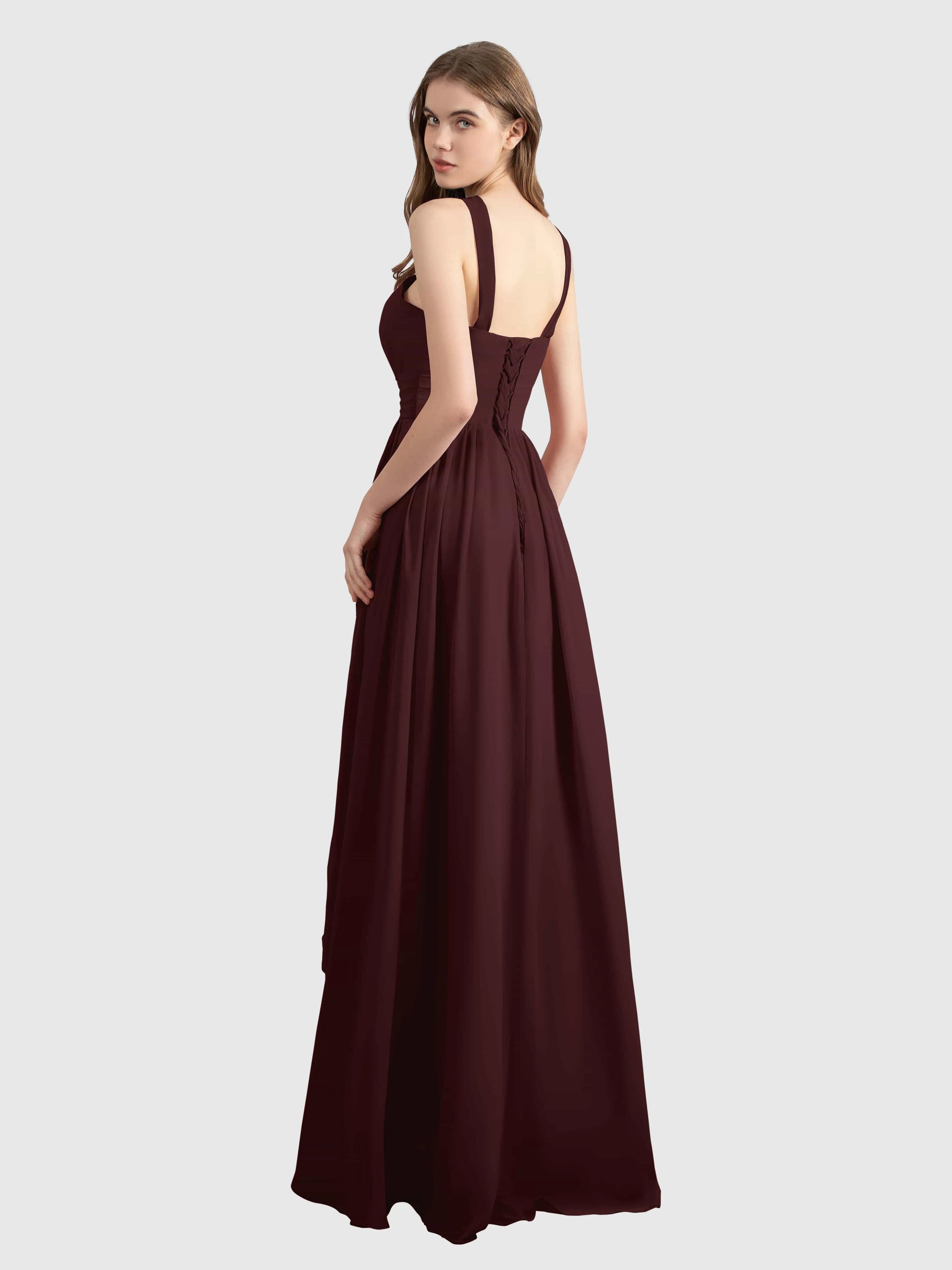 Avabelle Stylish Halter Sleeveless Bridesmaid Dresses