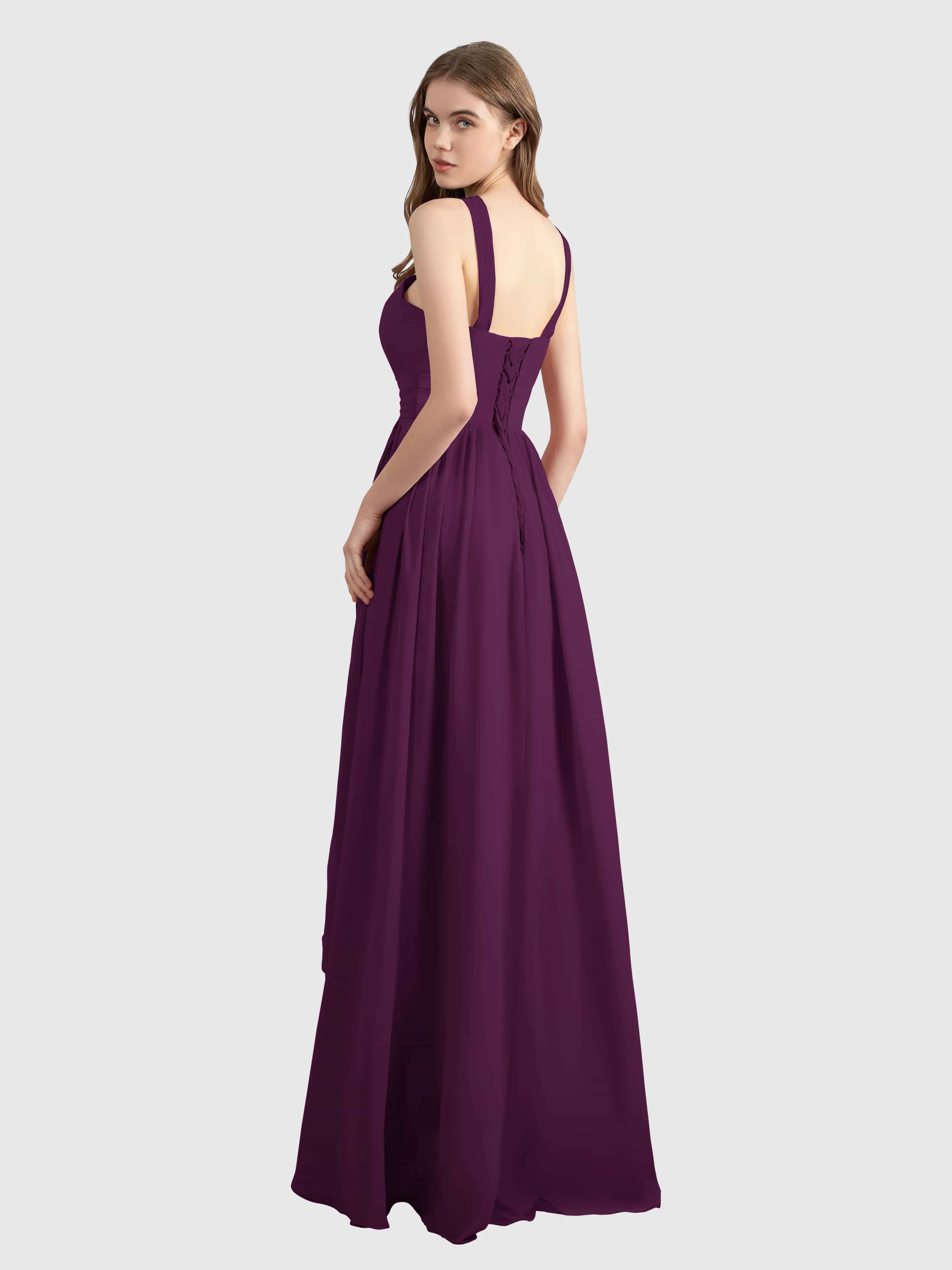 Avabelle Stylish Halter Sleeveless Bridesmaid Dresses