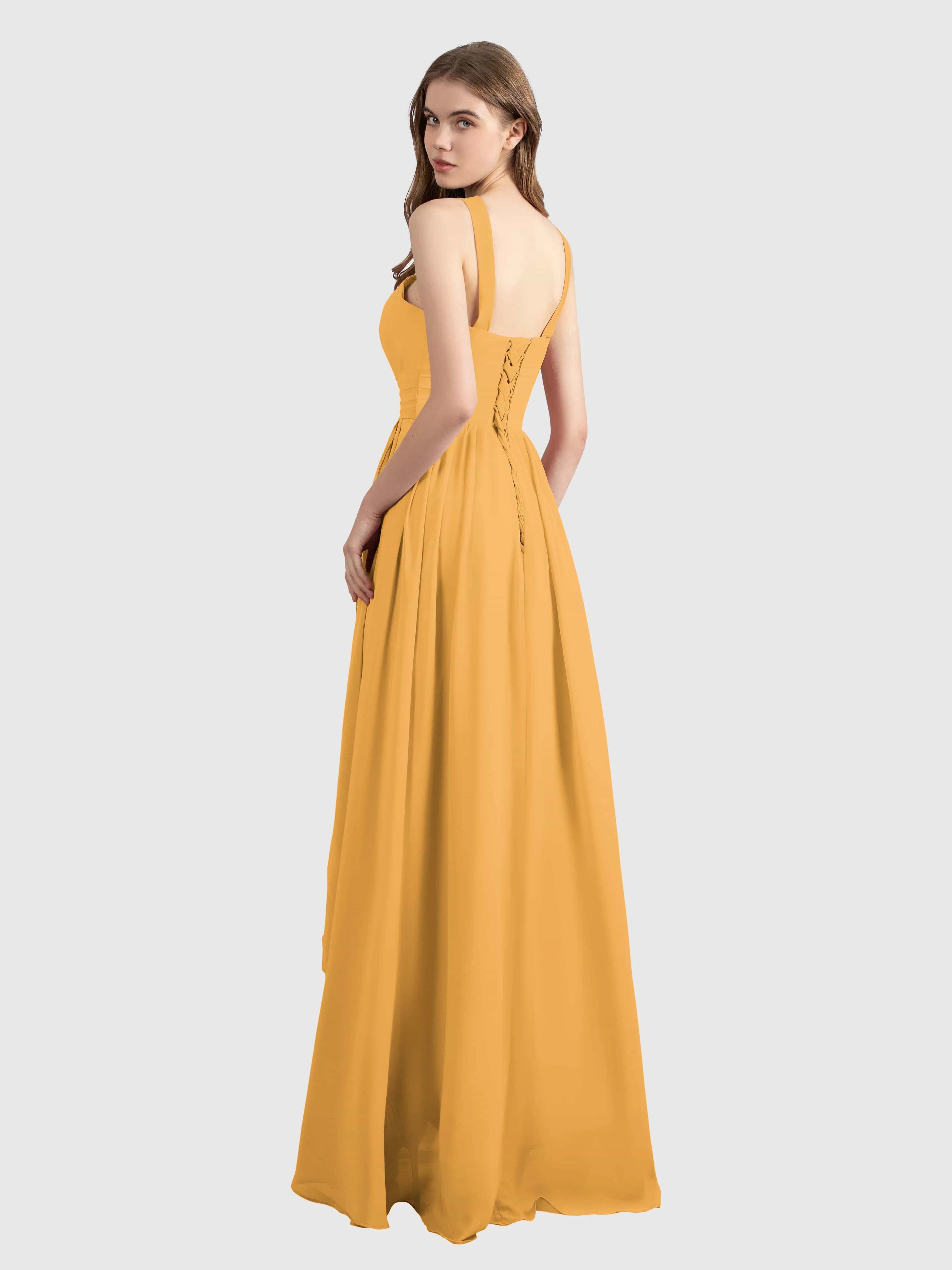 Avabelle Stylish Halter Sleeveless Bridesmaid Dresses