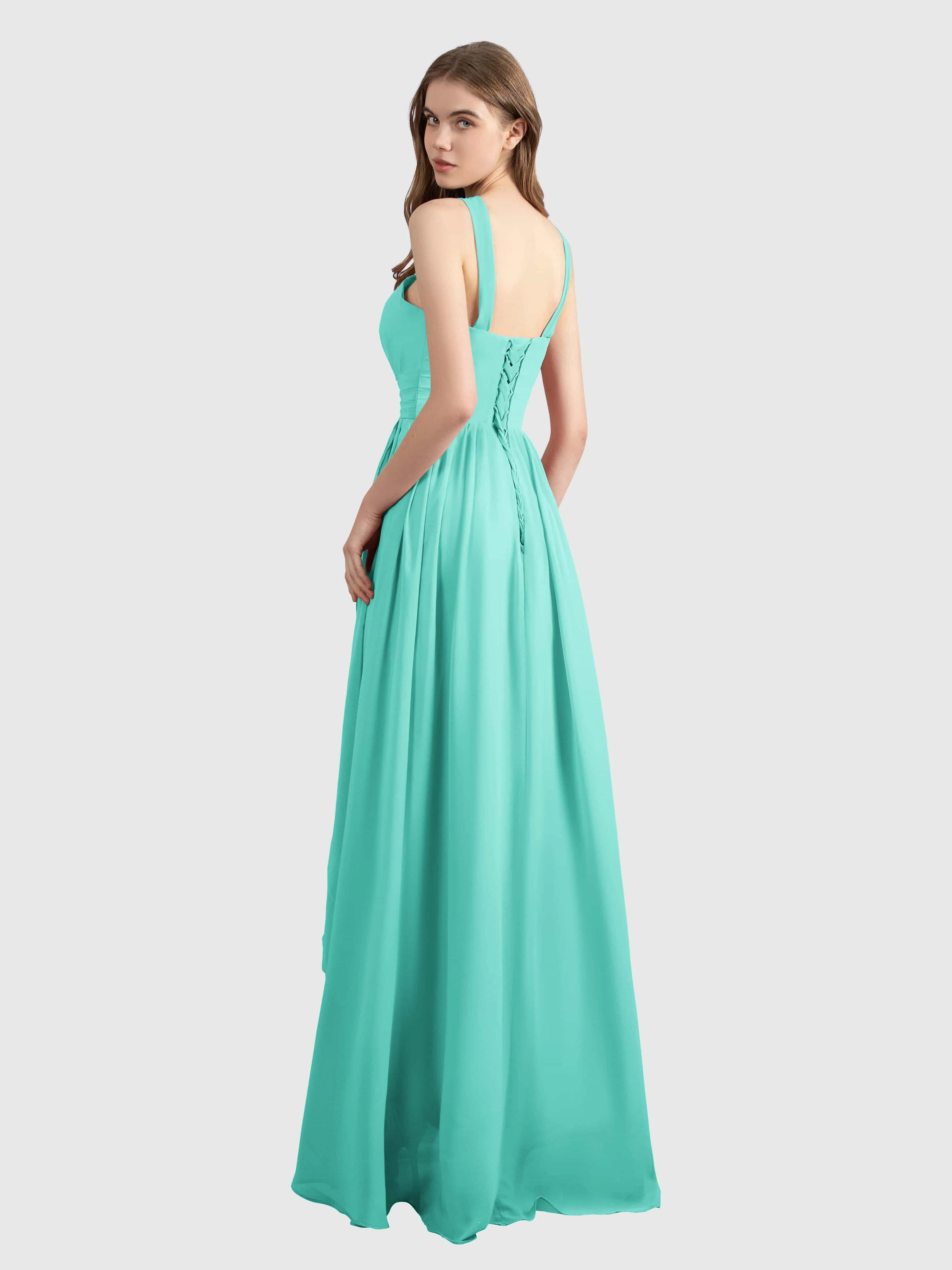 Avabelle Stylish Halter Sleeveless Bridesmaid Dresses