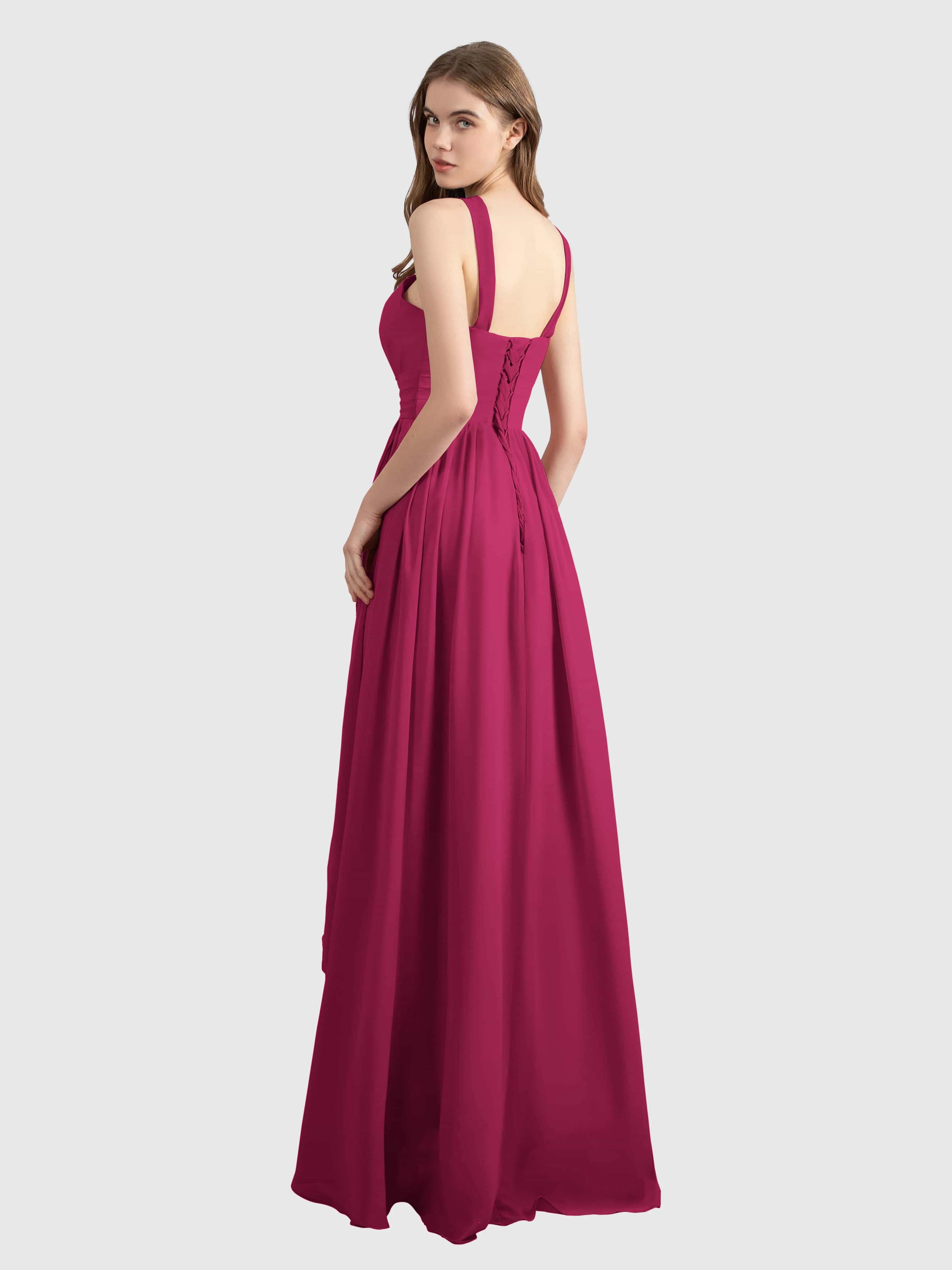 Avabelle Stylish Halter Sleeveless Bridesmaid Dresses