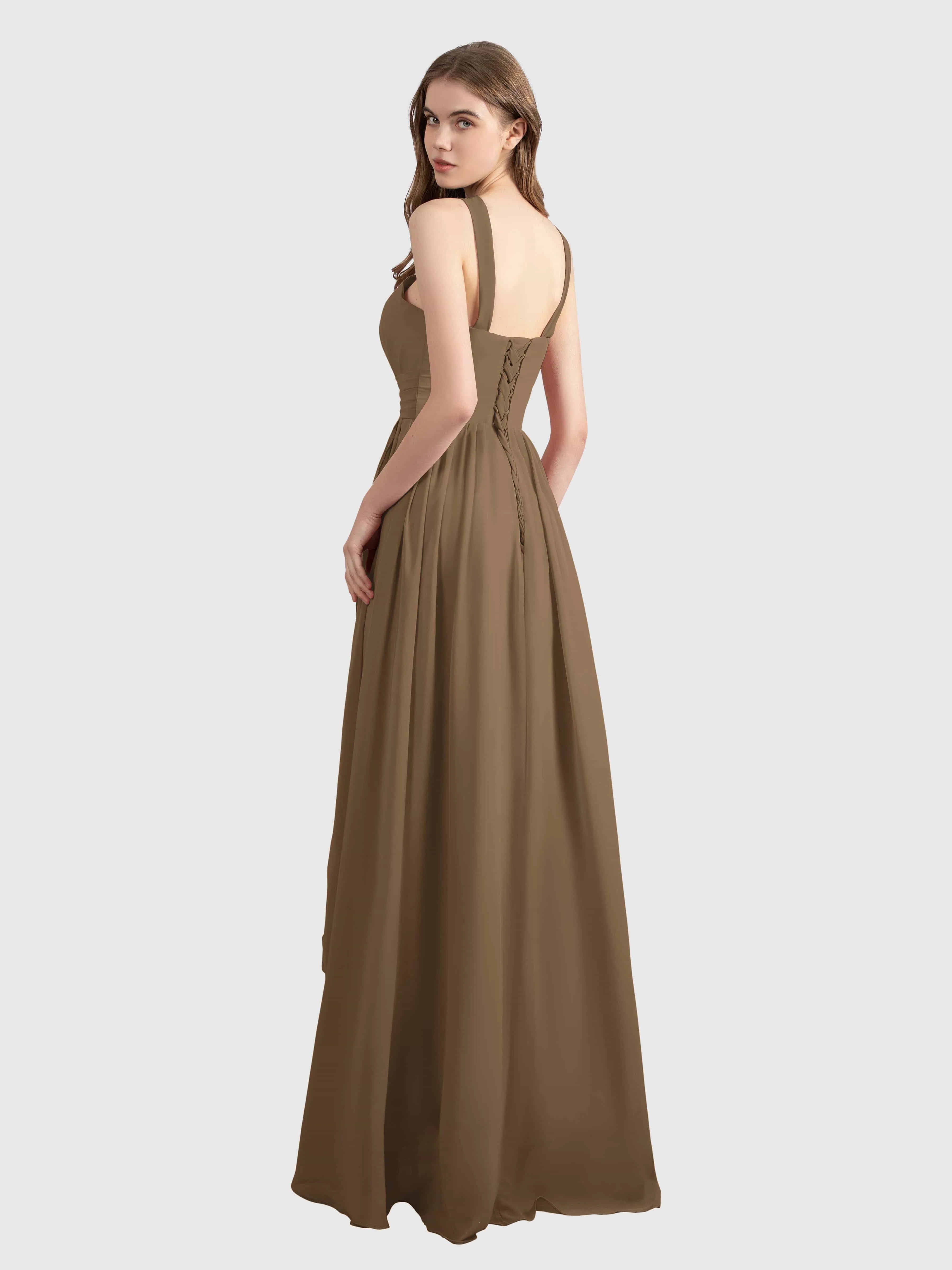 Avabelle Stylish Halter Sleeveless Bridesmaid Dresses