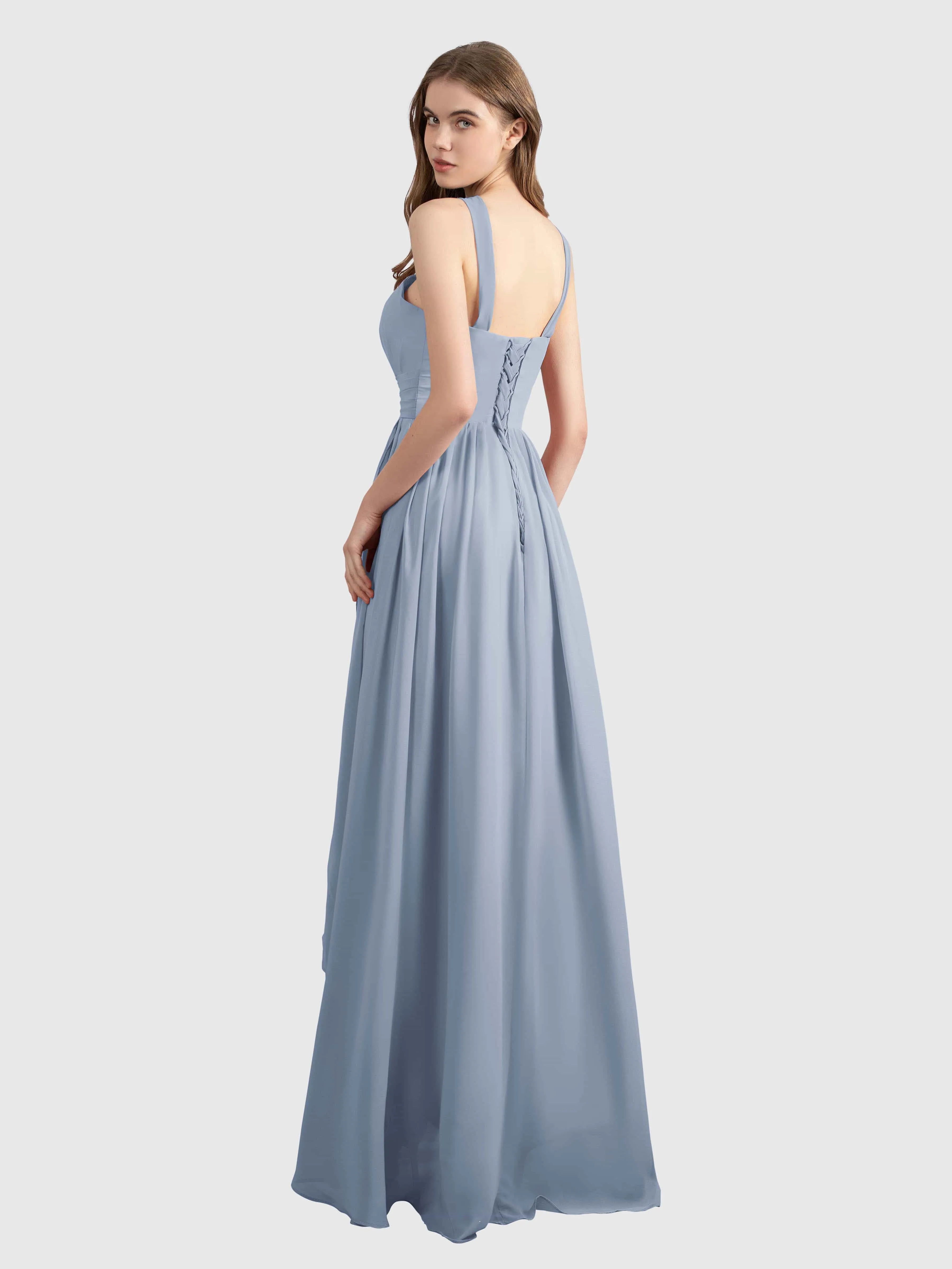 Avabelle Stylish Halter Sleeveless Bridesmaid Dresses