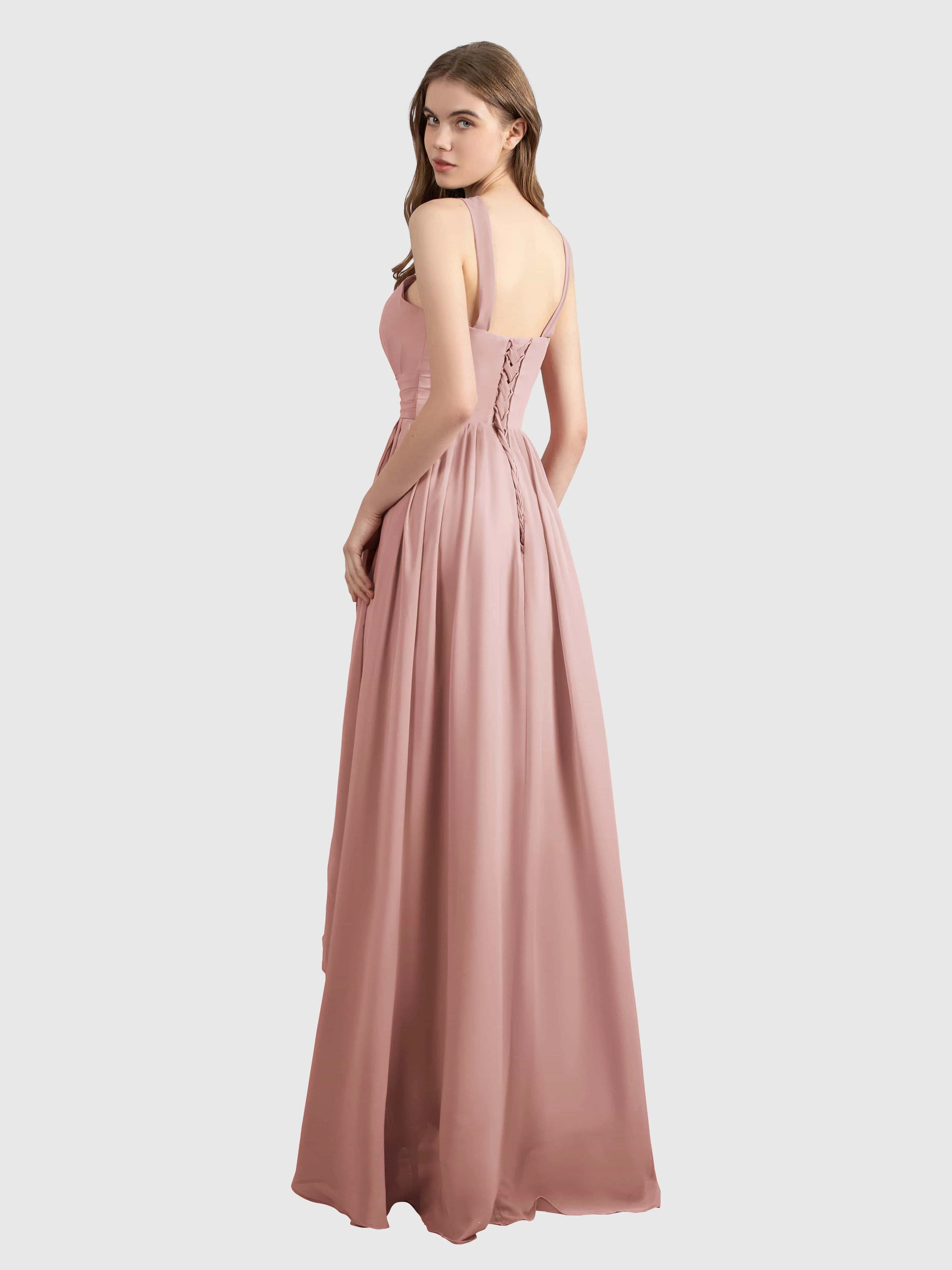 Avabelle Stylish Halter Sleeveless Bridesmaid Dresses