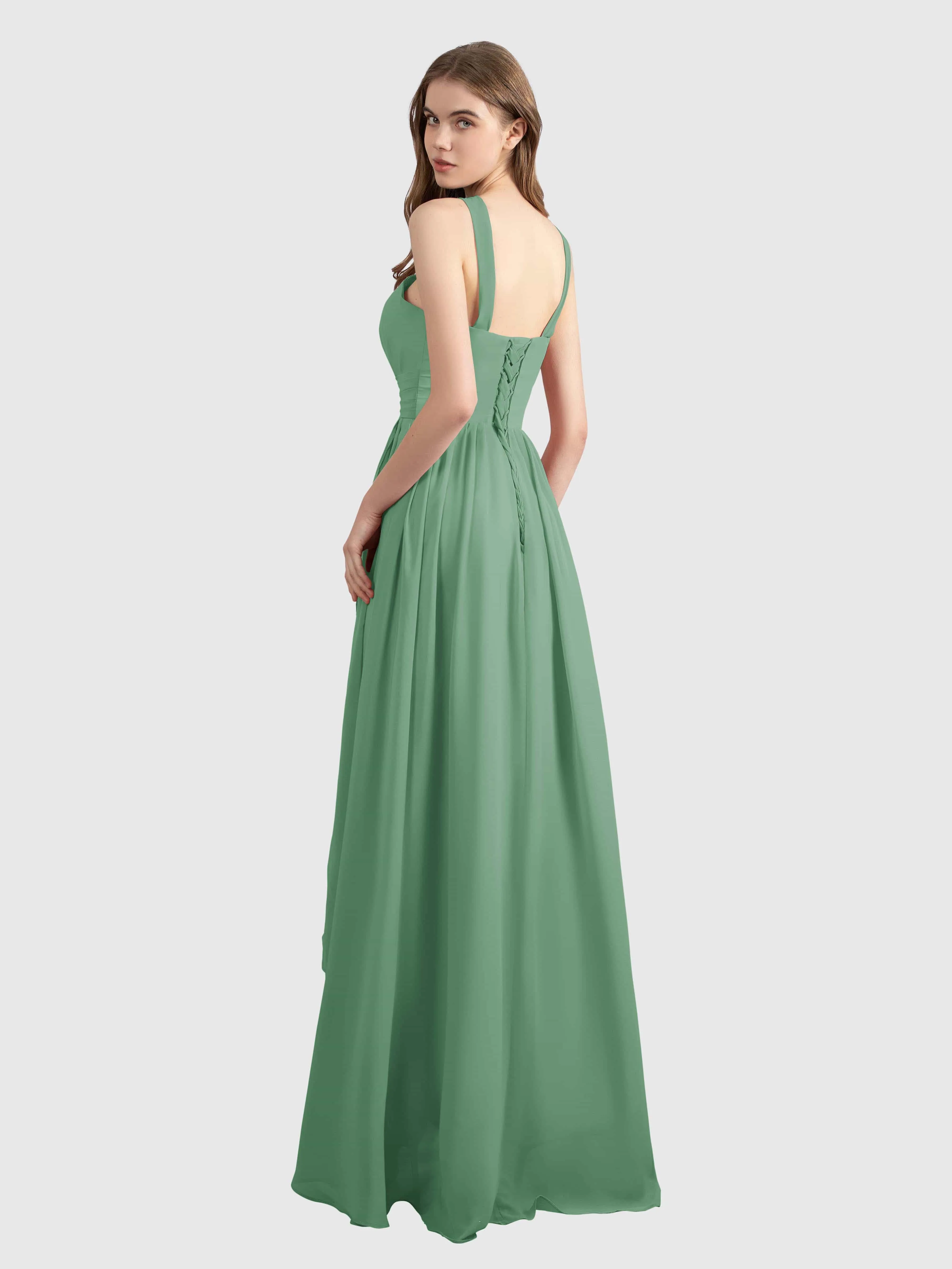 Avabelle Stylish Halter Sleeveless Bridesmaid Dresses