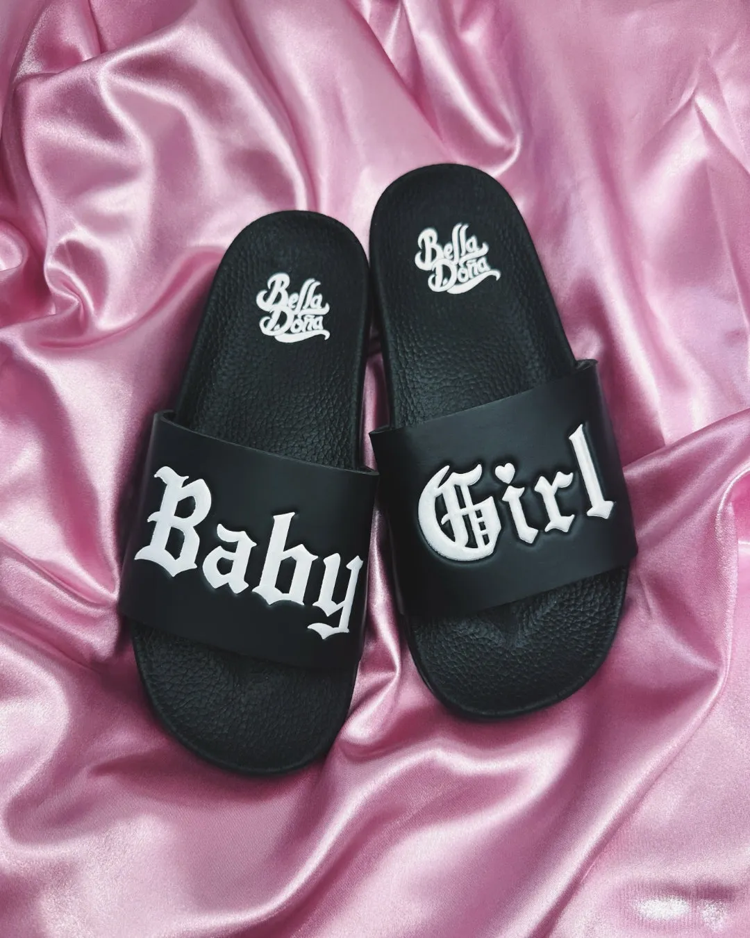 Baby Girl Slides - Black