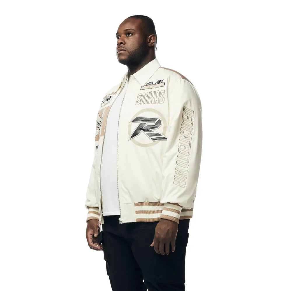 Big and Tall - Windbreaker Racing Jacket - Chalk