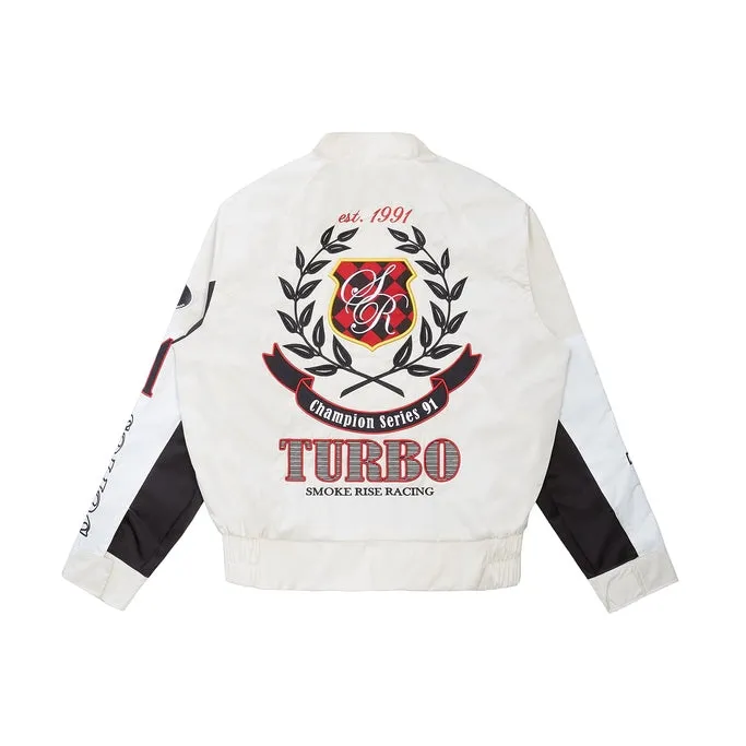 Big And Tall Windbreaker Racing Jacket - Latte