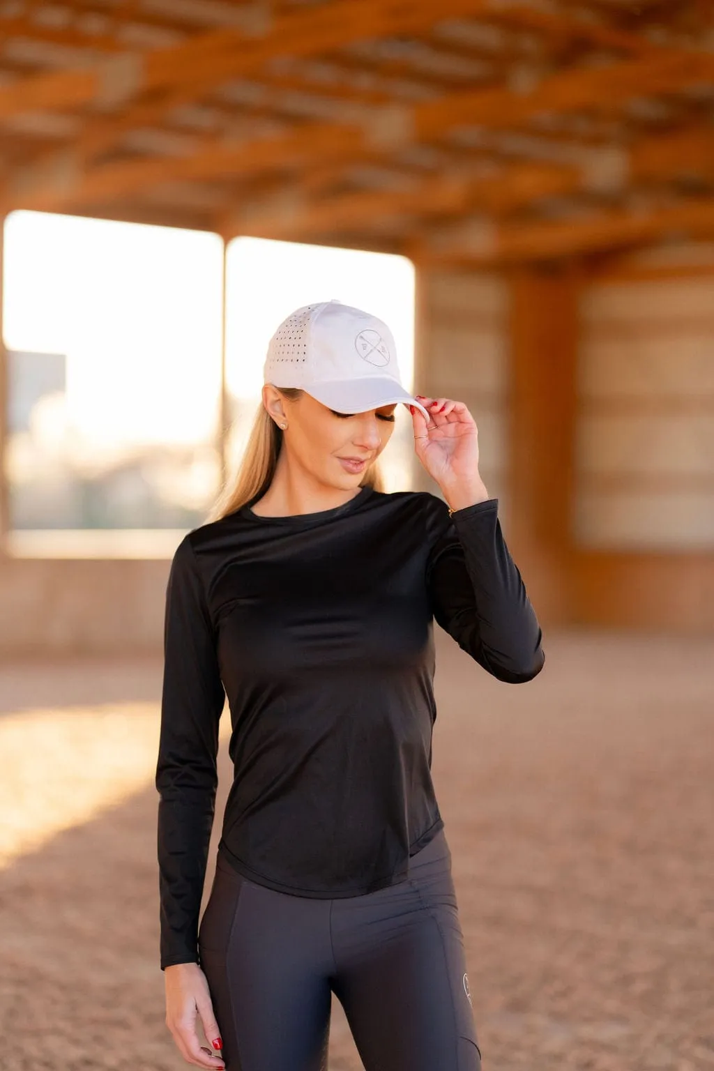 Black Relaxed Athletic Top | Long Sleeve