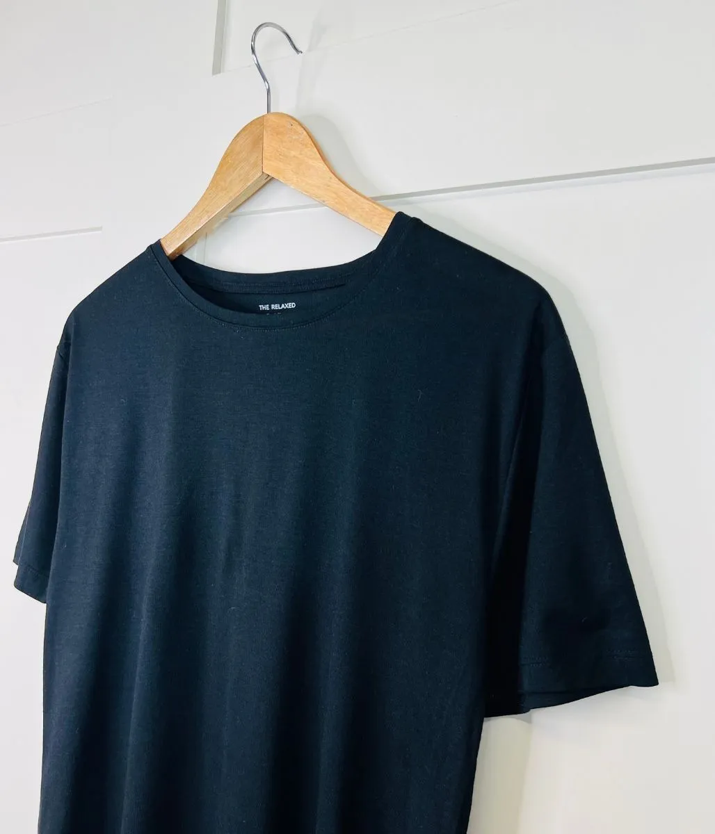 Black Relaxed Short Sleeve Tee