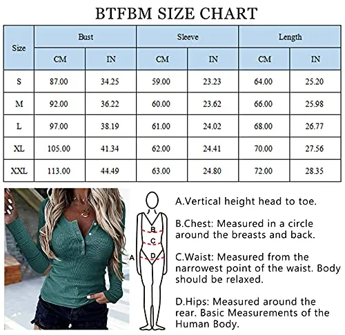 BTFBM Women Long Sleeve V Neck Button Up Solid Tops Blouses Trendy Slim Fit Lace Sleeves Ribbed Knit Casual Shirts Tunic (Solid Dark Grey Blue, Medium)