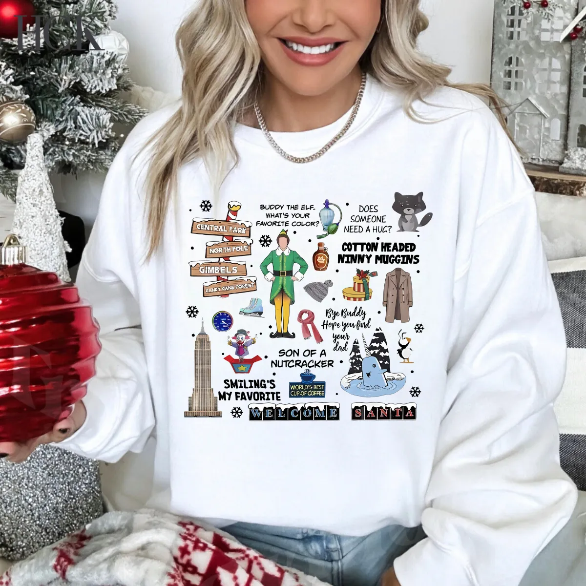 Buddy The Elf Crewneck Sweatshirt- ADULT- 3 COLORS