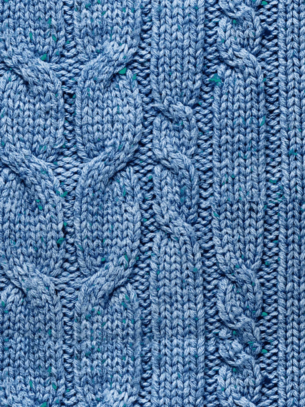 'Cable Knit' Wallpaper by Lingua Franca - Blue