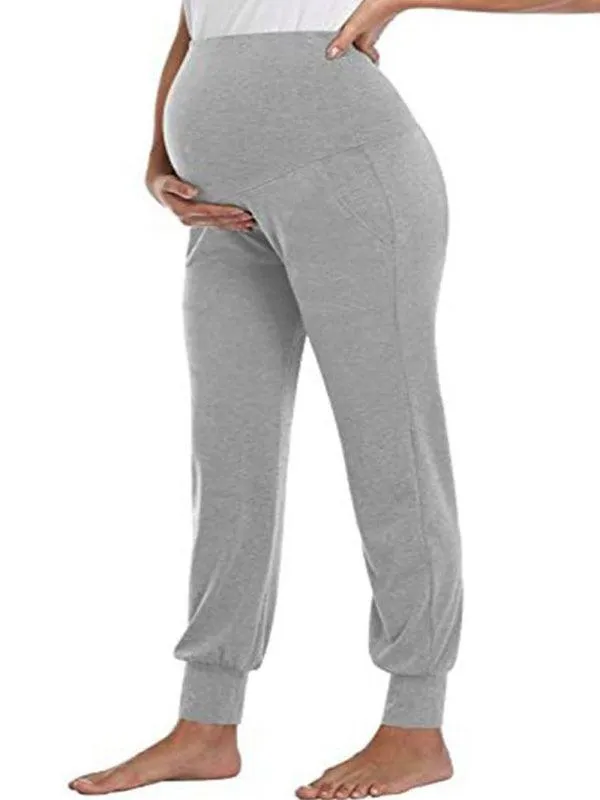 Chic High-Waist Maternity Trousers - Ultimate Comfort