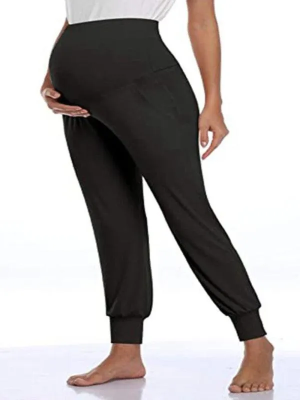 Chic High-Waist Maternity Trousers - Ultimate Comfort