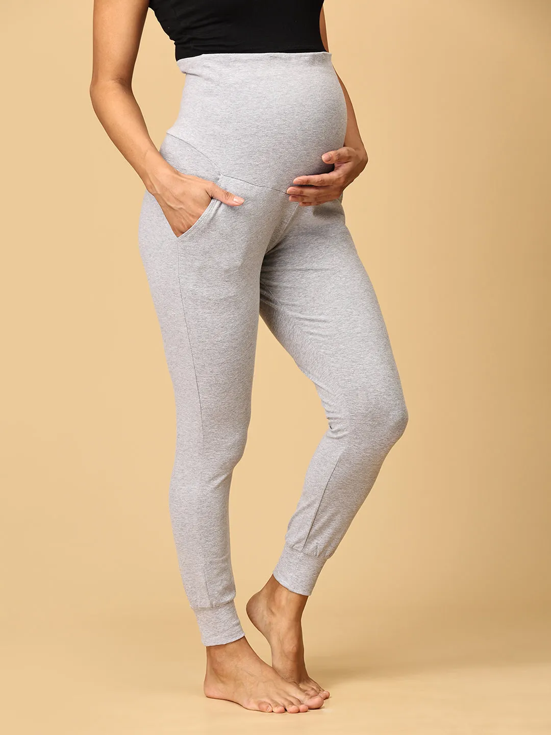 Combo Of Comfy Maternity Trackpants, Leggings & Joggers