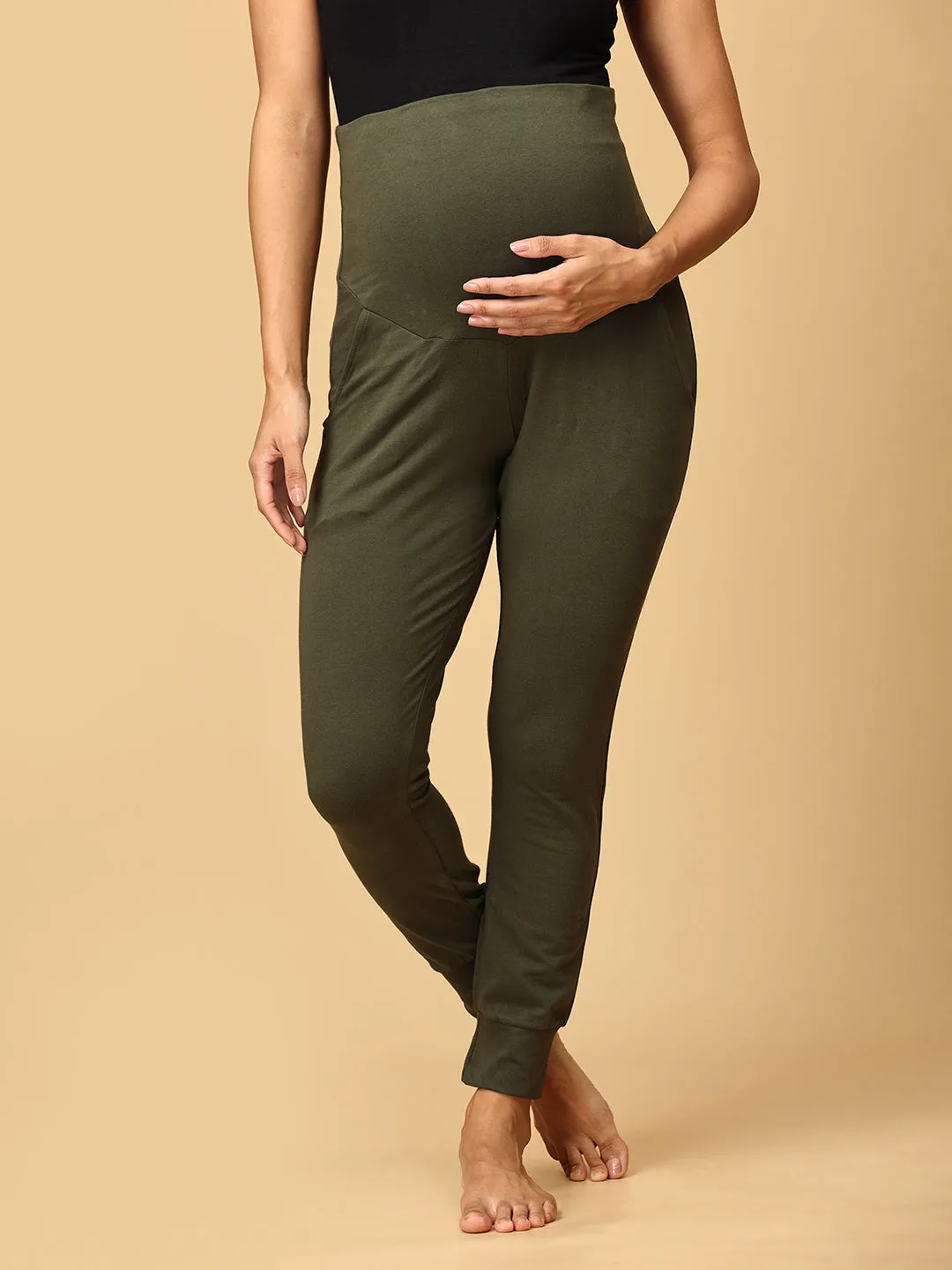 Combo Of Comfy Maternity Trackpants, Leggings & Joggers