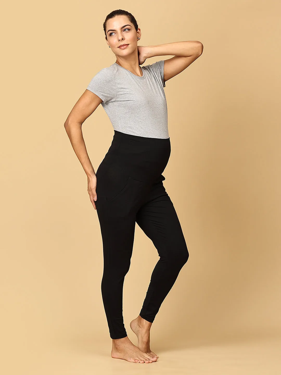 Combo Of Comfy Maternity Trackpants, Leggings & Joggers