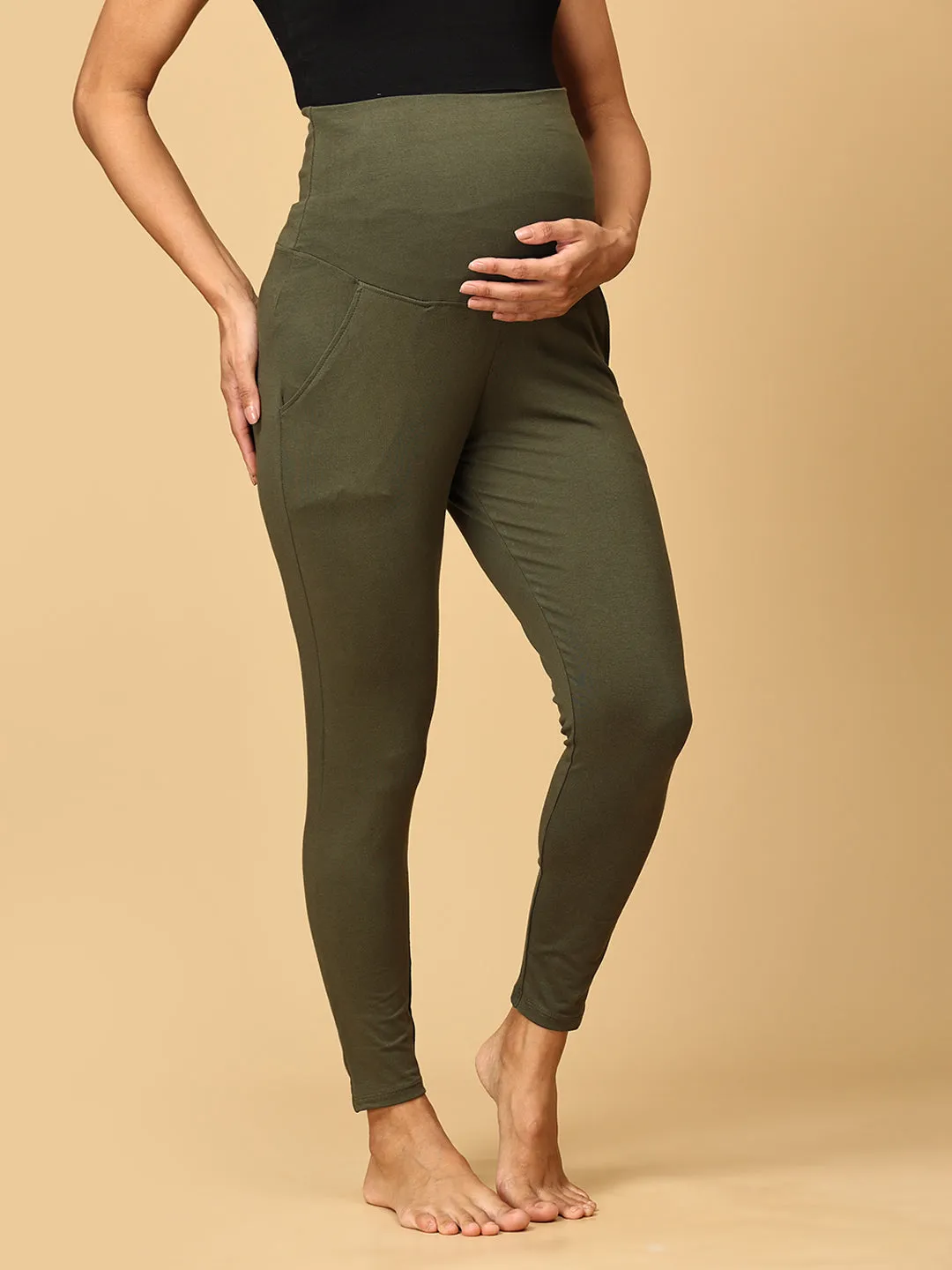 Combo Of Comfy Maternity Trackpants, Leggings & Joggers