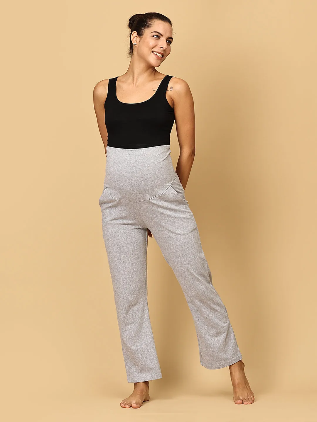 Combo Of Comfy Maternity Trackpants, Leggings & Joggers