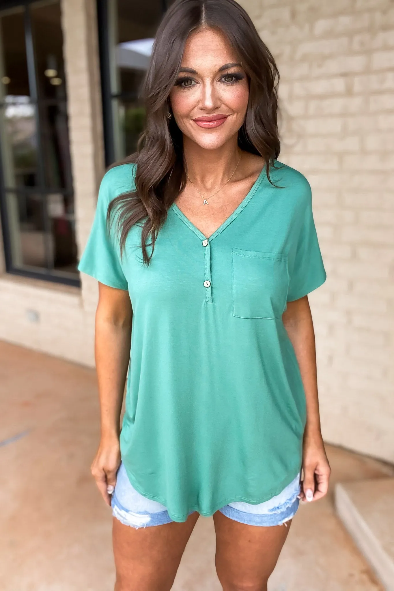 Comfy Casual Dusty Green Top