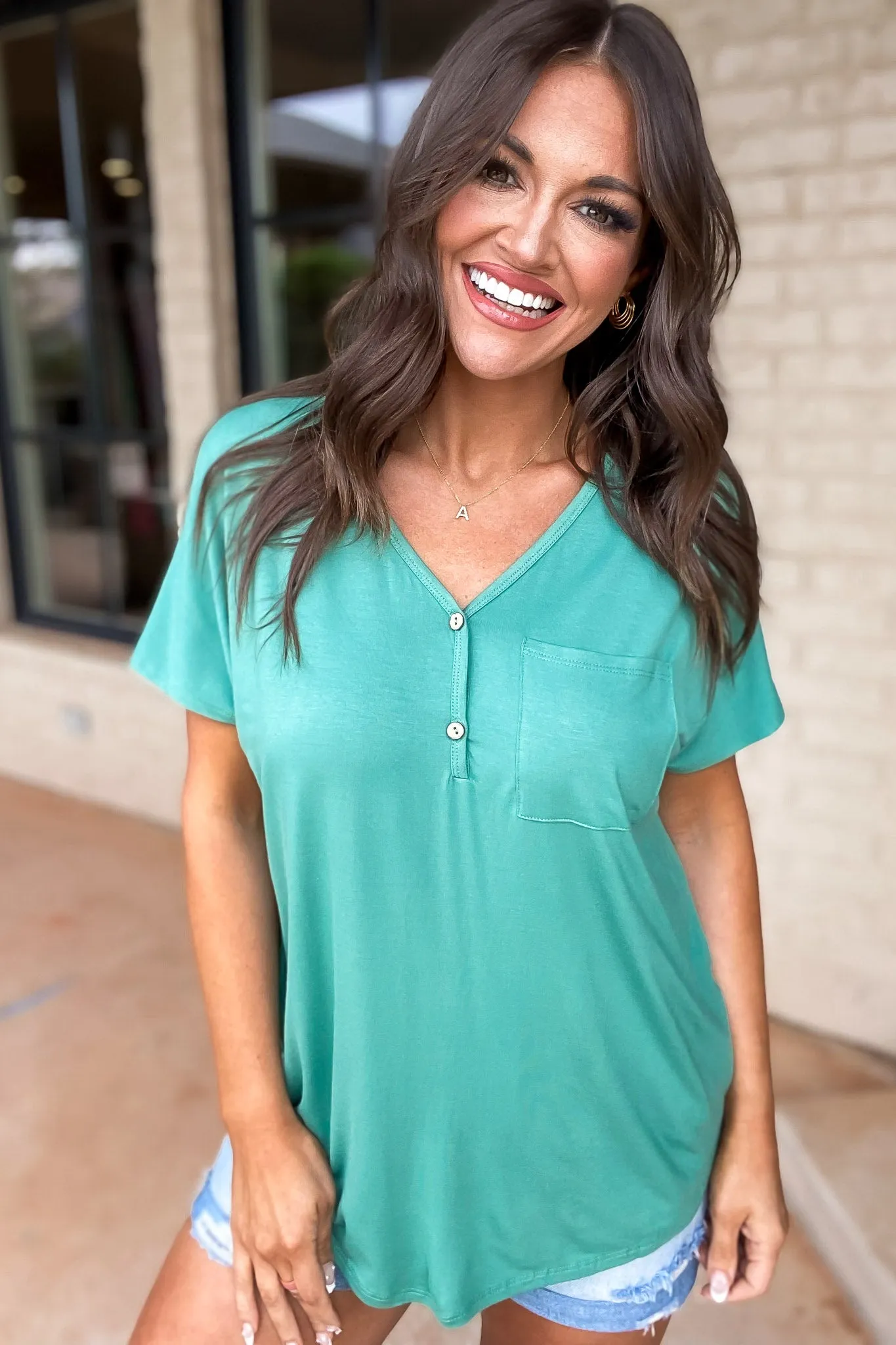 Comfy Casual Dusty Green Top