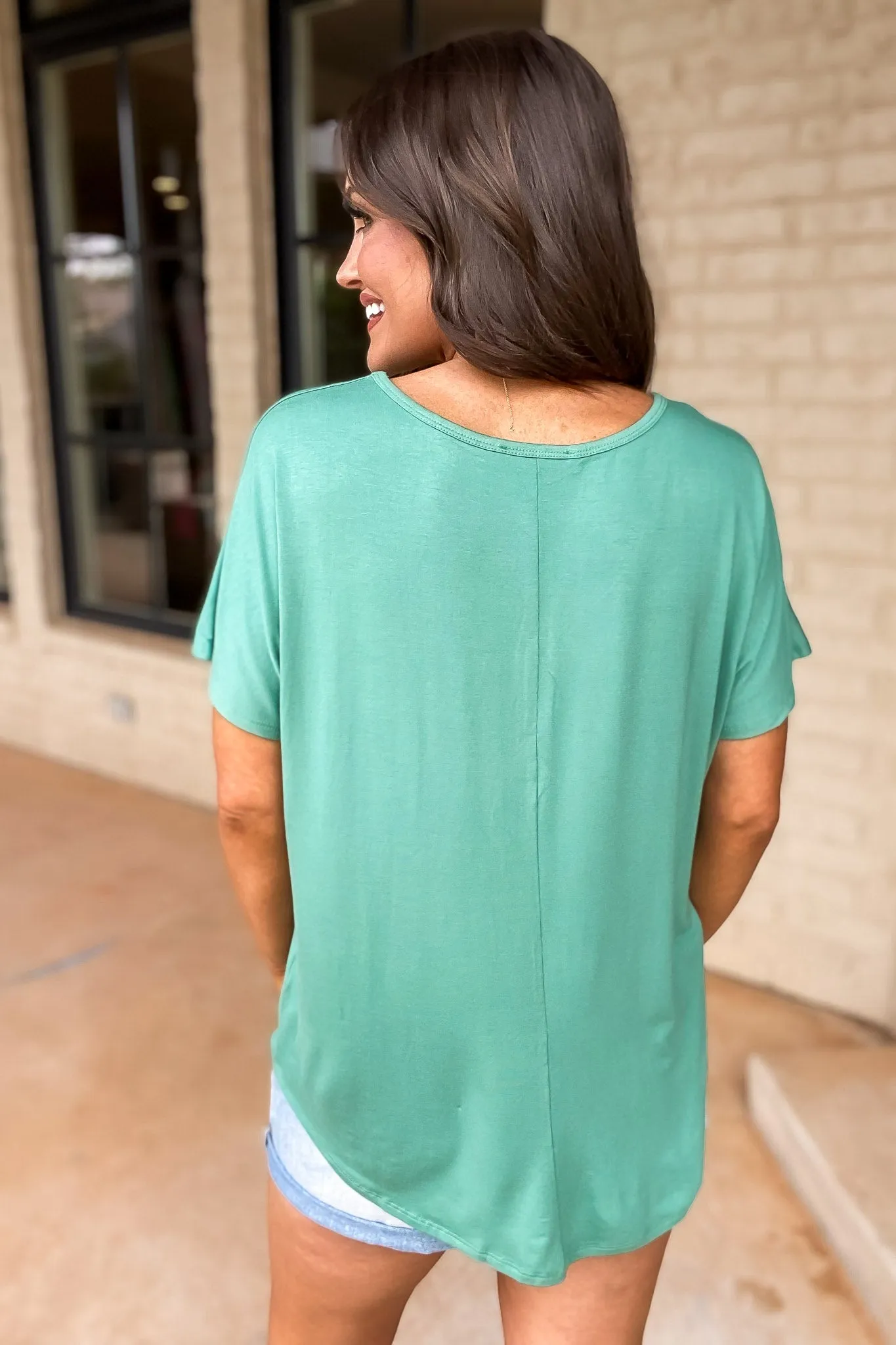 Comfy Casual Dusty Green Top