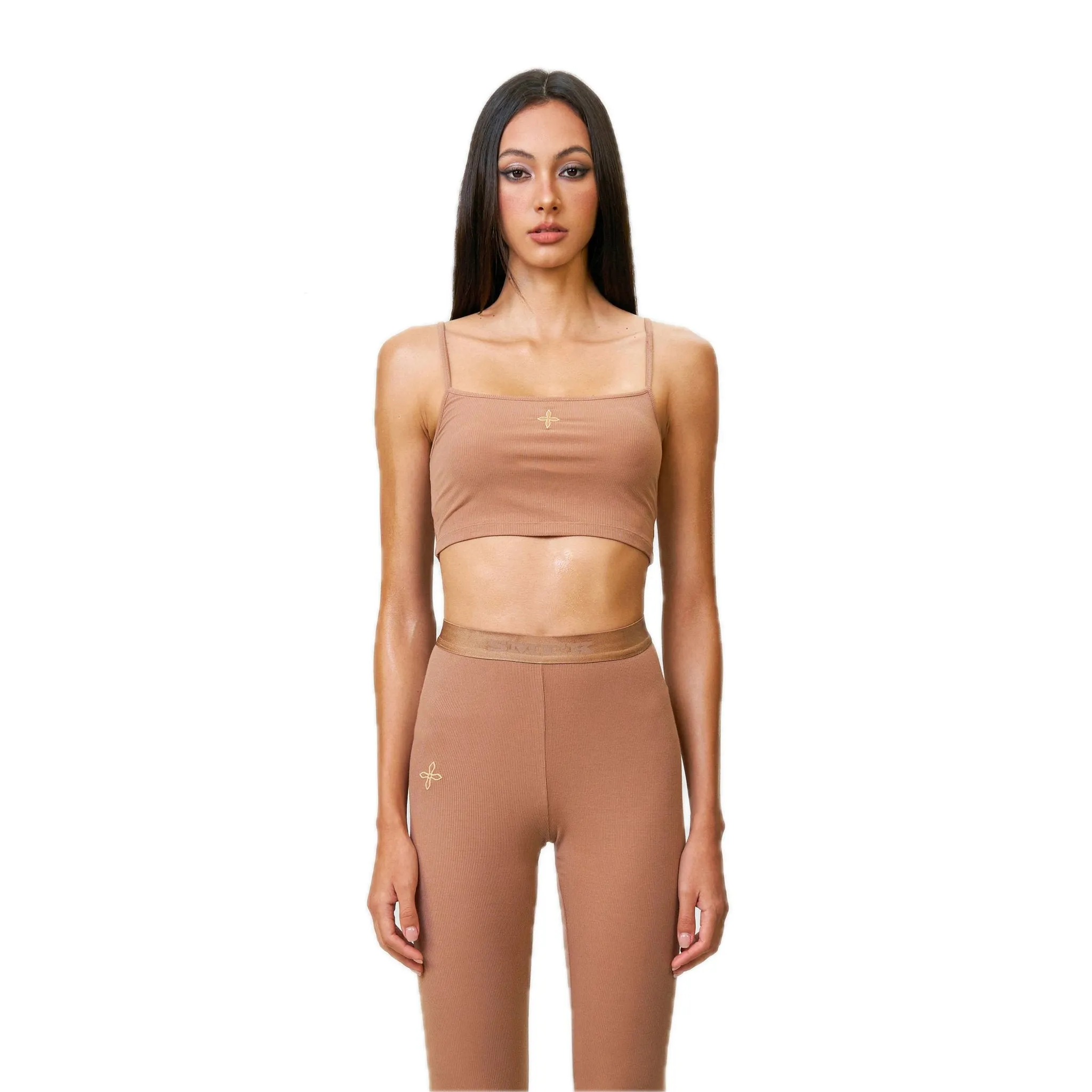 Compass Hug Ultra-Short Sports Strap Top Nude