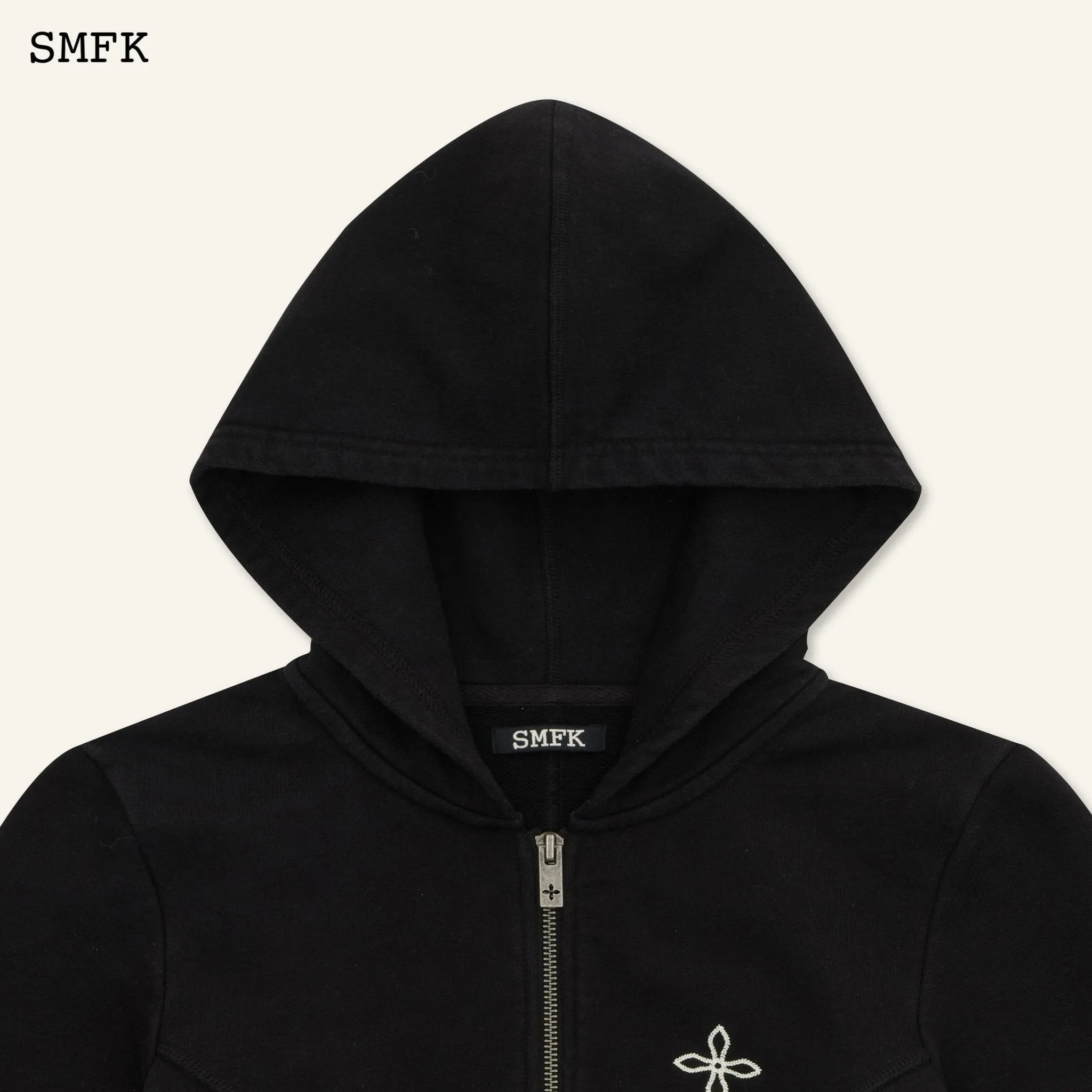 Compass Rove Stray Slim-Fit Hoodie In Black