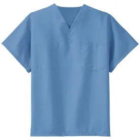 CornerStone Men's Ceil Blue Reversible V-Neck Scrub Top