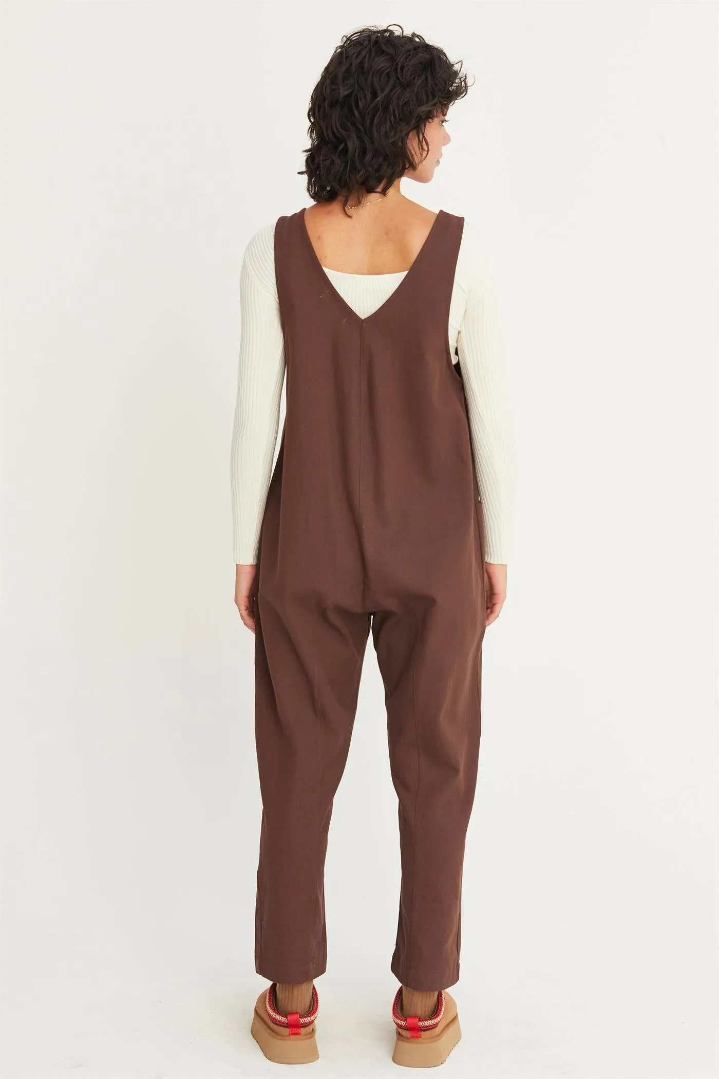 DZ24F353-RELAXED JUMPSUIT WITH PATCH POCKETS