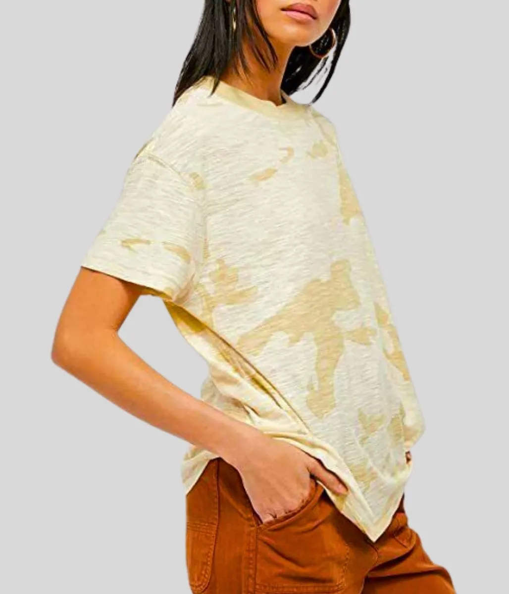 Free People Camo Relaxed Tee