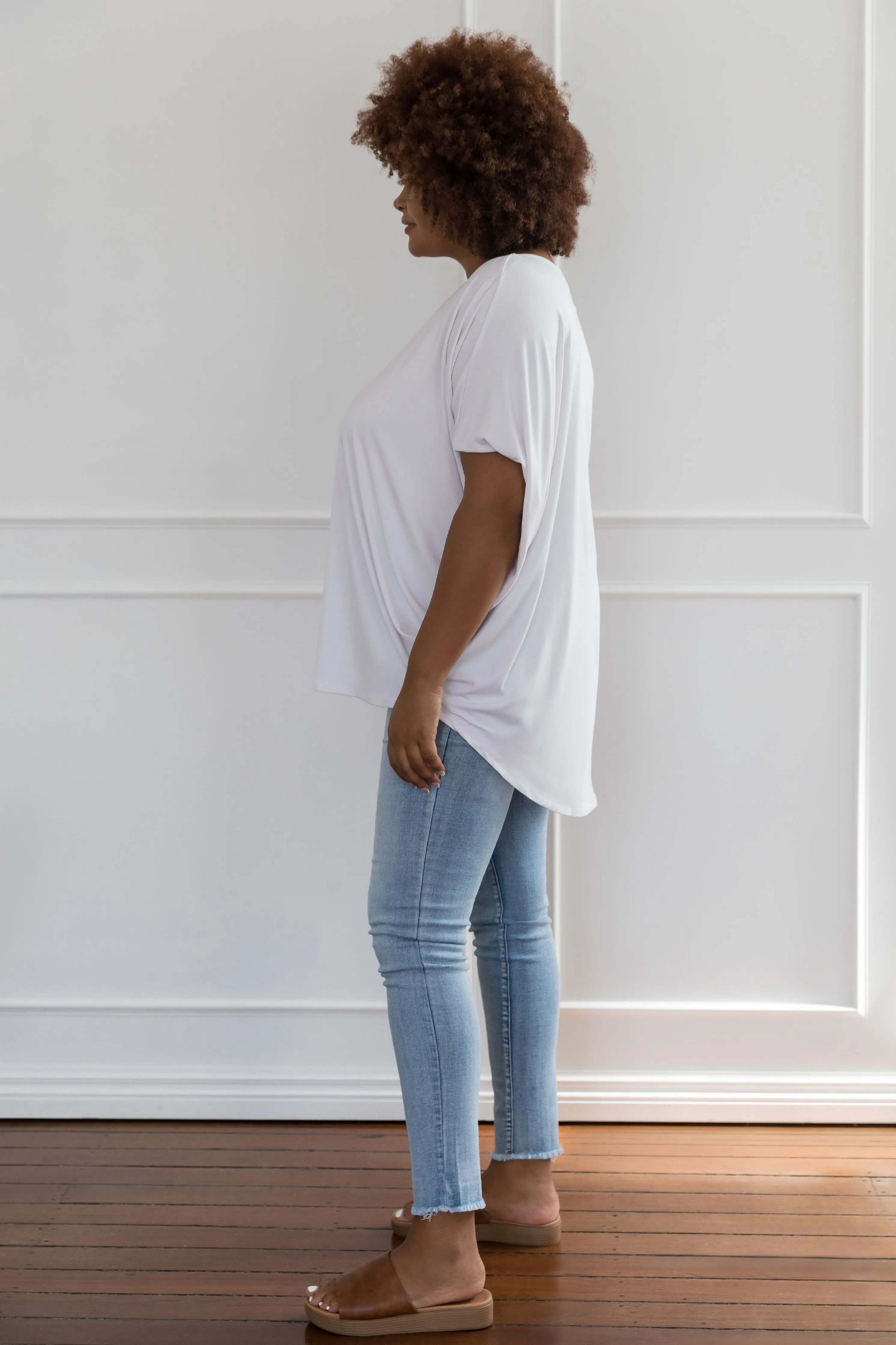 Hi Low Miracle Top | White