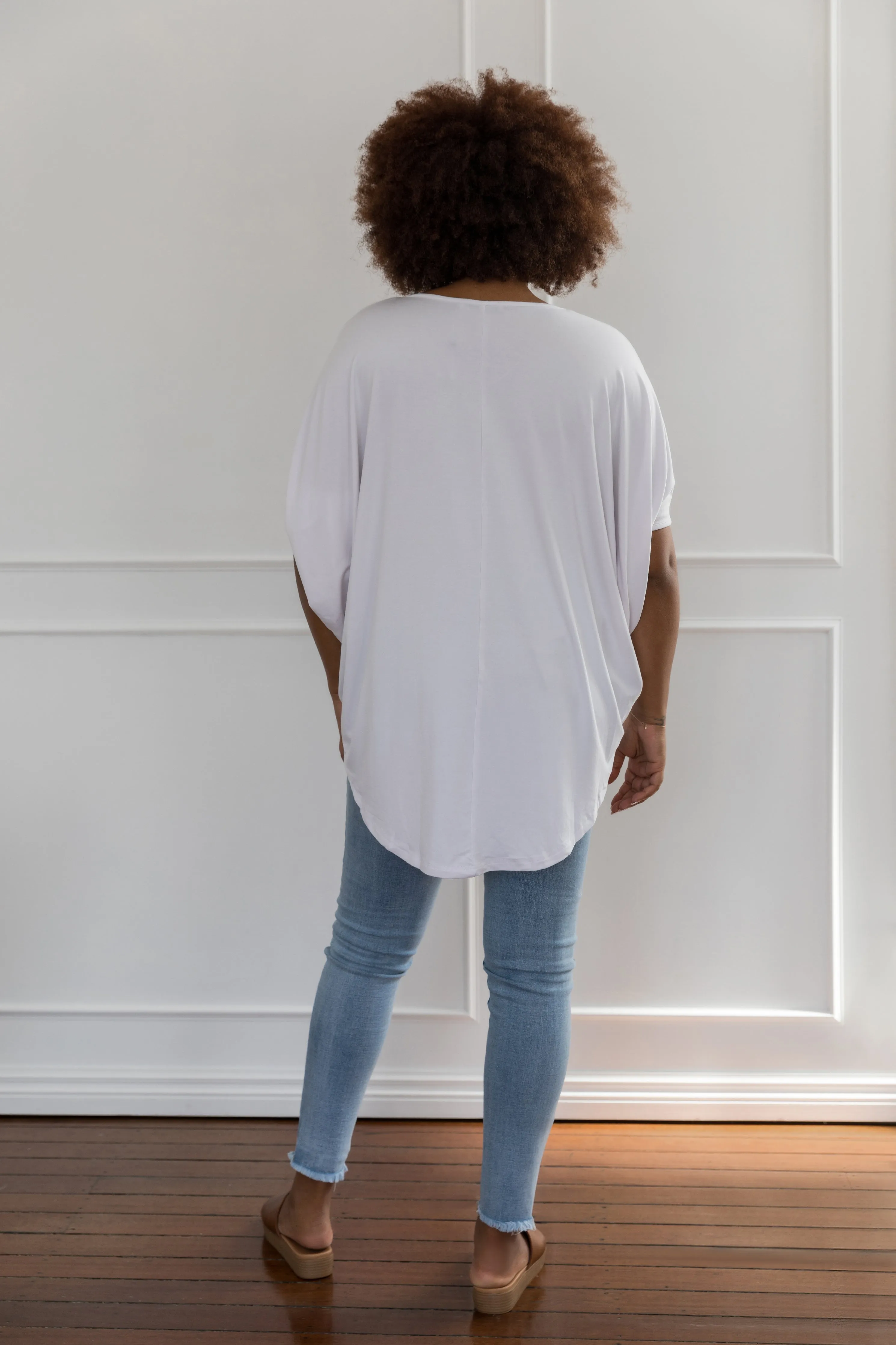 Hi Low Miracle Top | White