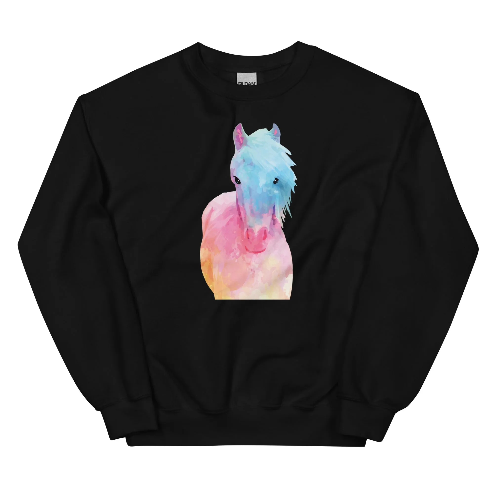 Horse in Sweet Pastels Crewneck Sweatshirt