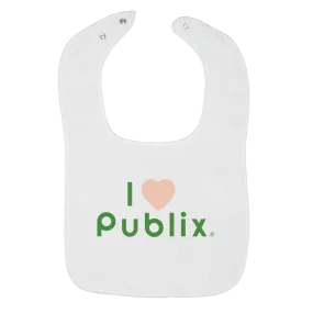 I Heart Publix Bib - Light Pink Heart