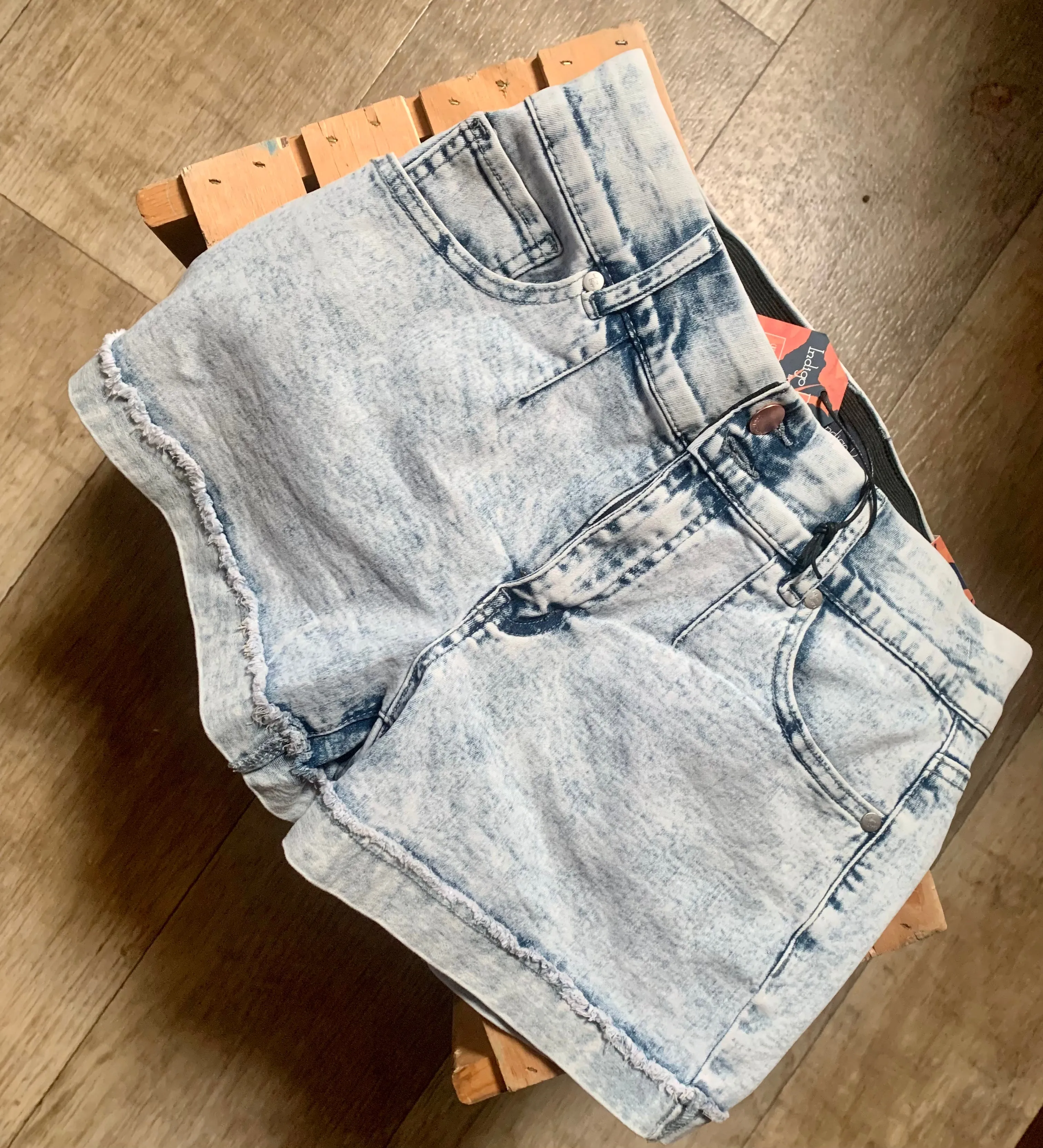 Indigo Poppy Bleached Shorts