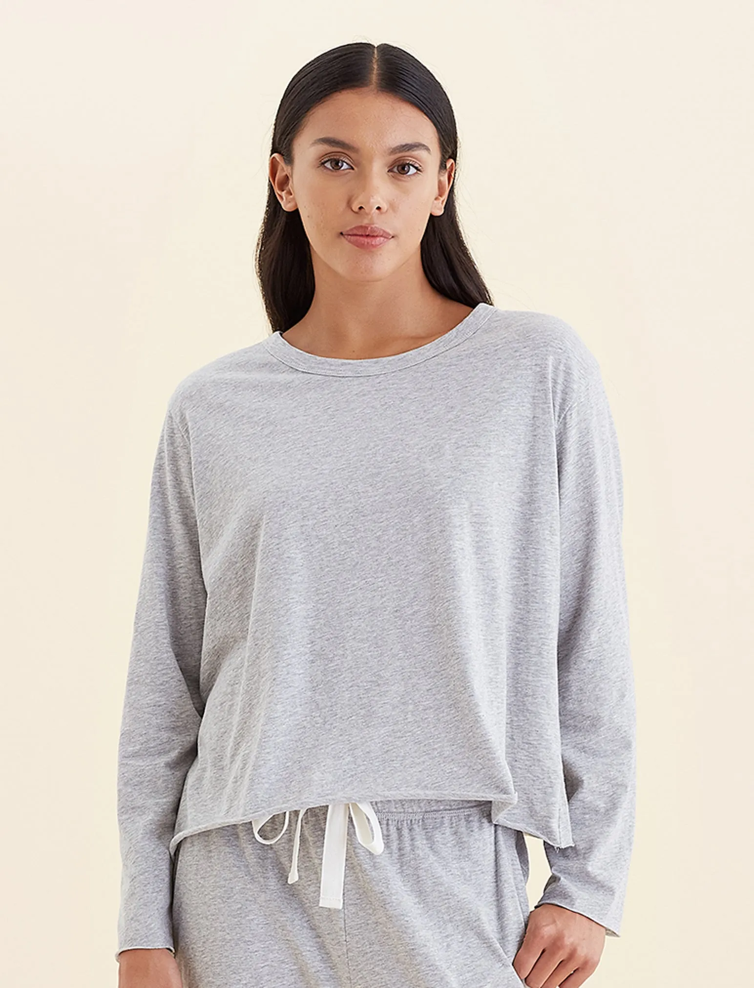 Jada Organic Cotton Boxy Long Sleeve Tee