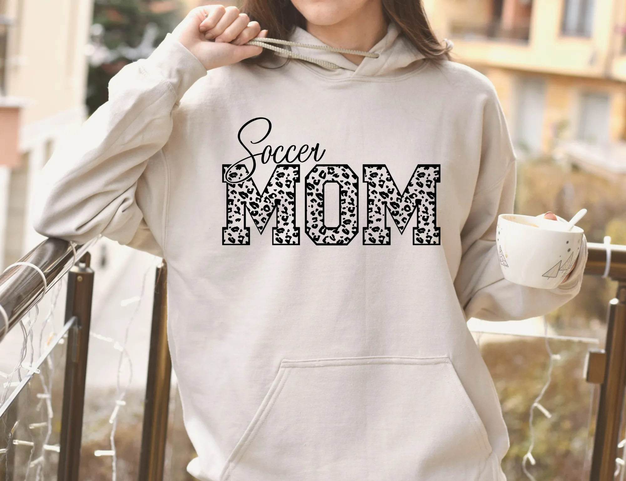 Leopard Soccer Mom Hoodie Sweatshirt