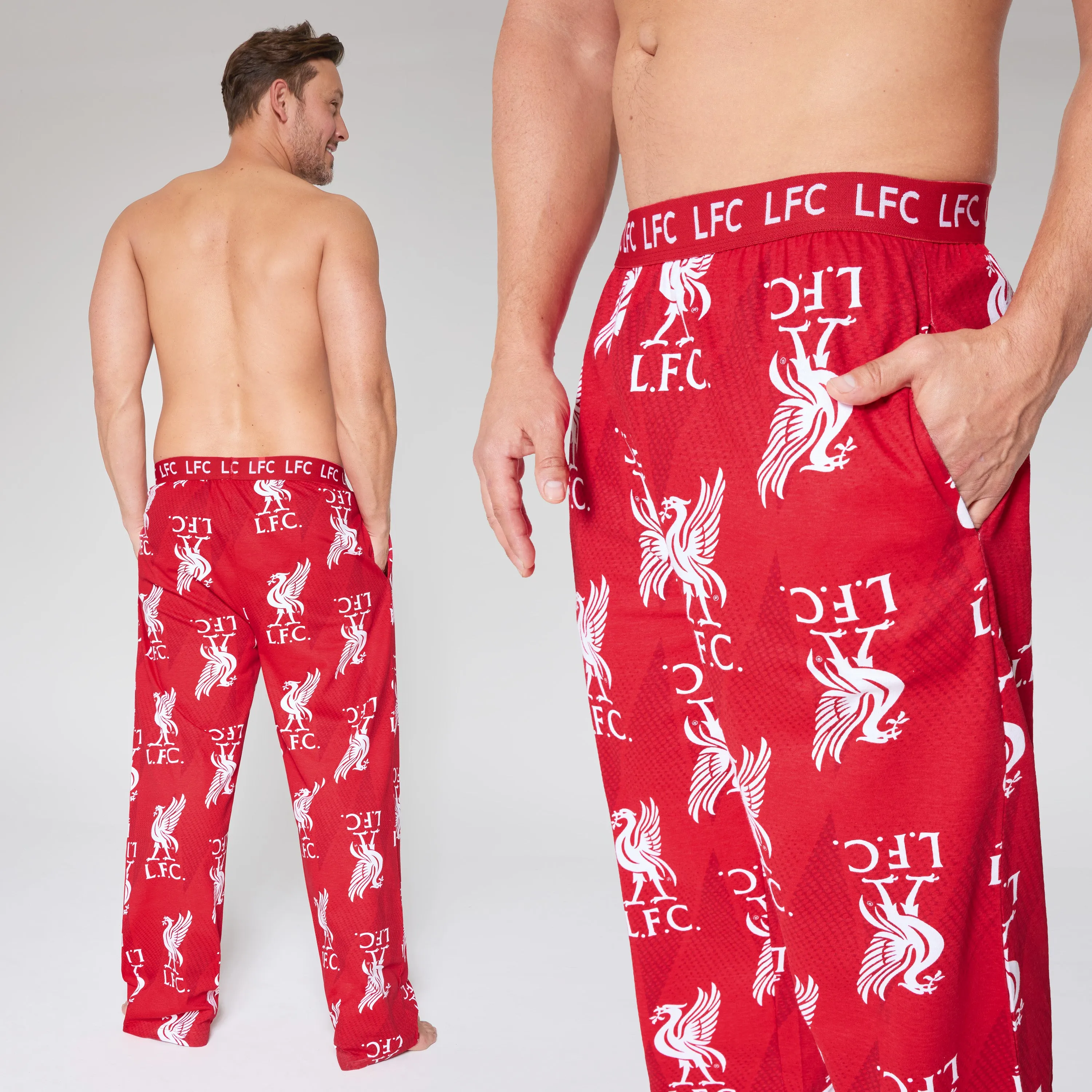 Liverpool FC Mens Pyjama Bottoms - Comfy Nightwear Pyjama Bottoms for Men