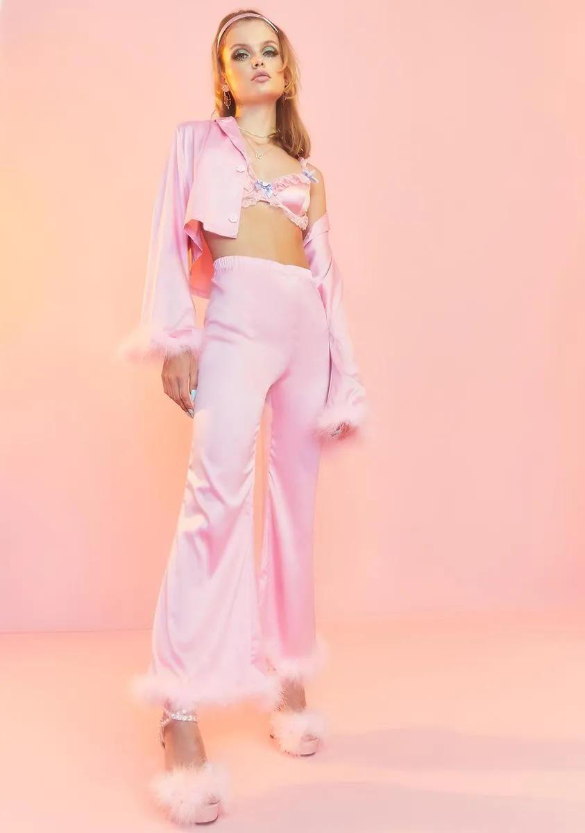 Lover's Quarrel Satin Pajama Bottoms