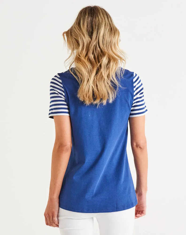 Luella Tee - Ocean Stripe