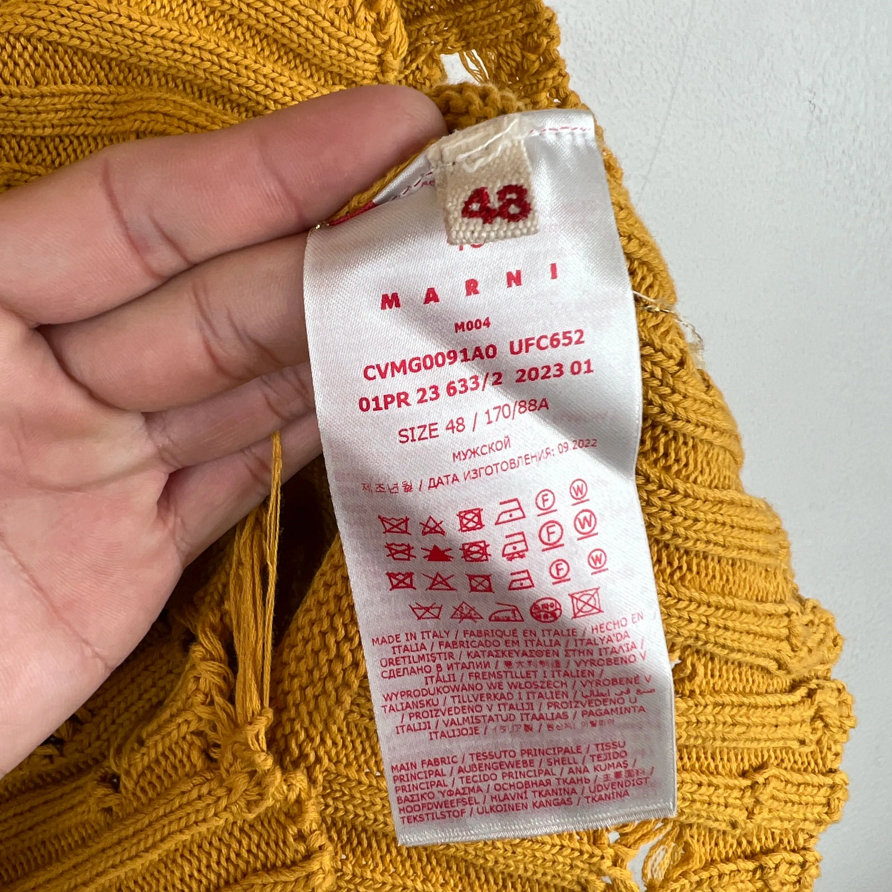 Marni Mustard Knit Vest