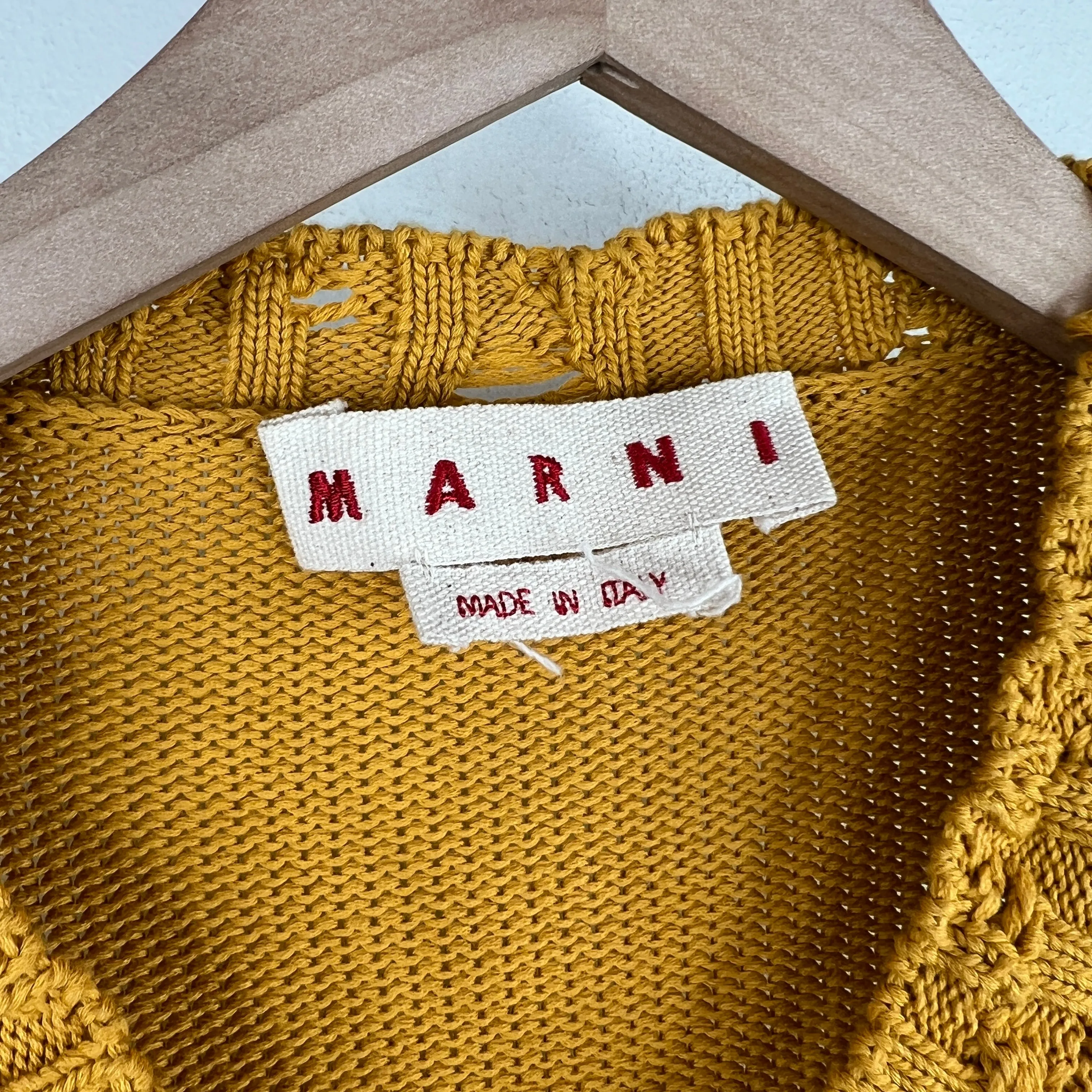 Marni Mustard Knit Vest