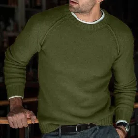 Men's Autumn/Winter Casual O-Neck Warm Solid Sweater